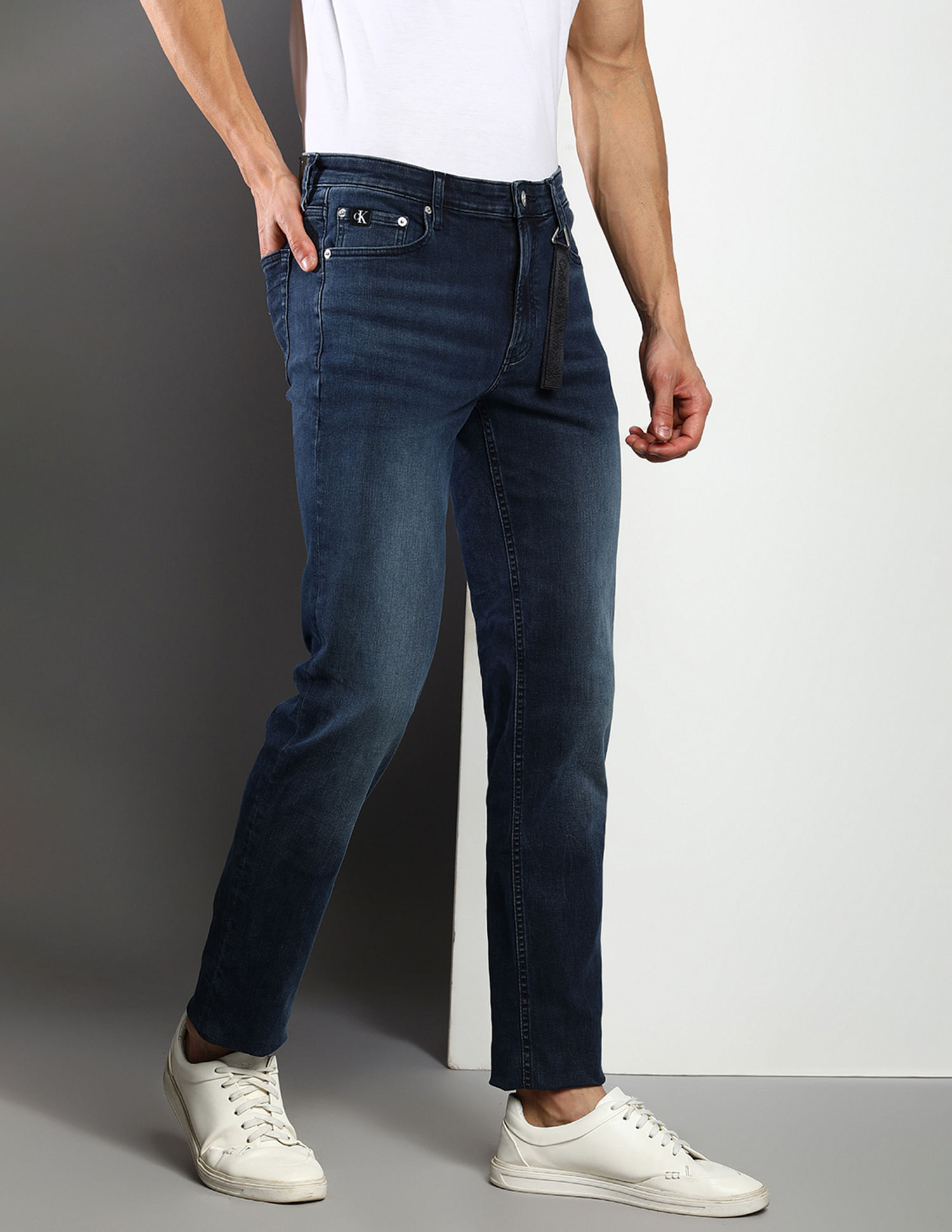 Buy Calvin Klein Jeans Stone Wash Slim Fit Jeans 
