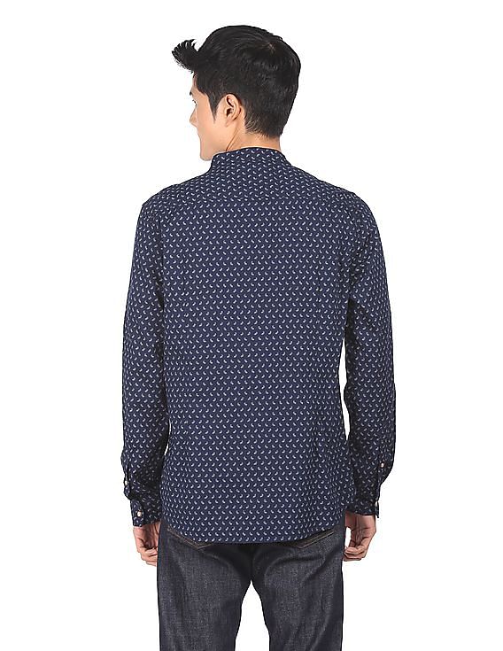 Flying Machine Long Sleeve Printed Shirt