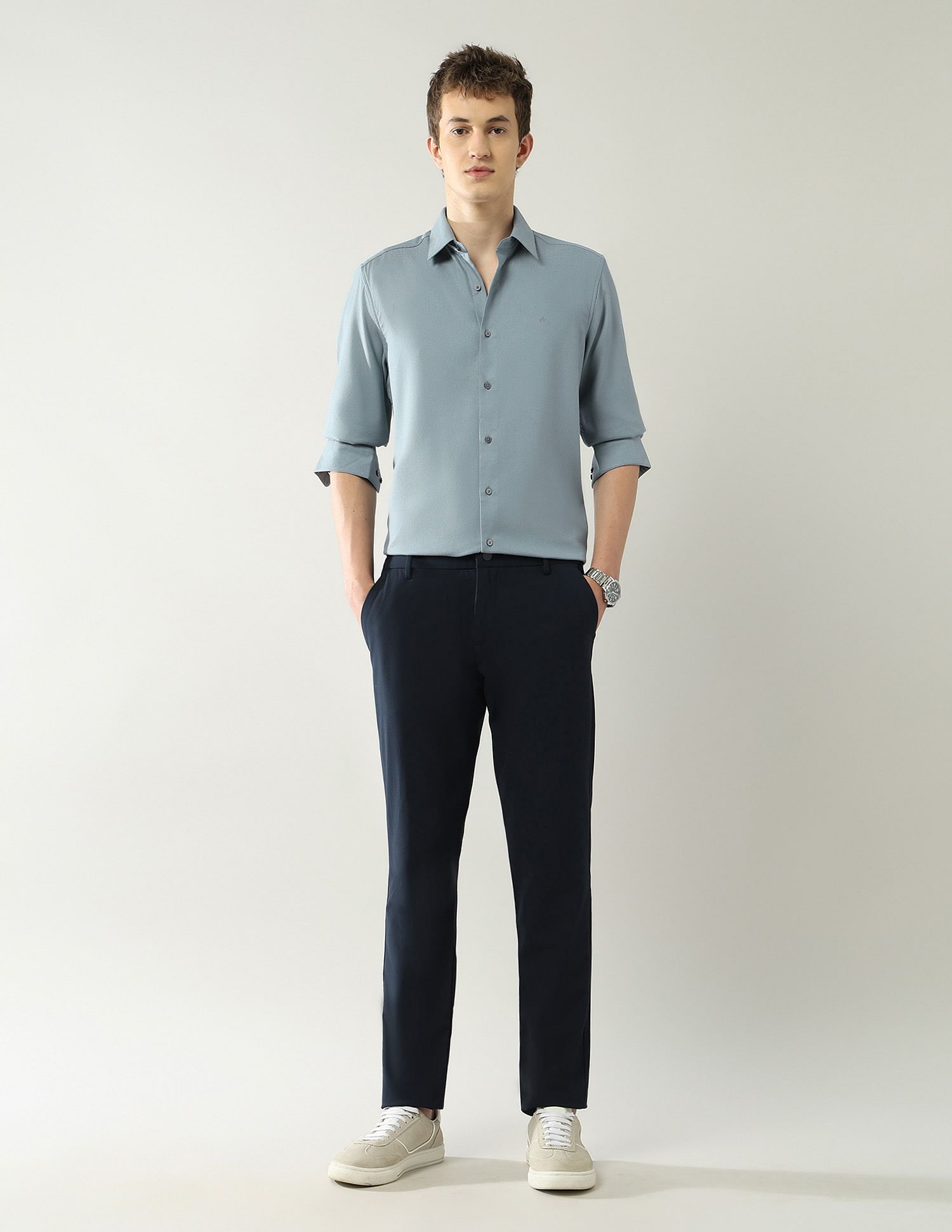 Arrow Newyork Textured Slim Fit Shirt