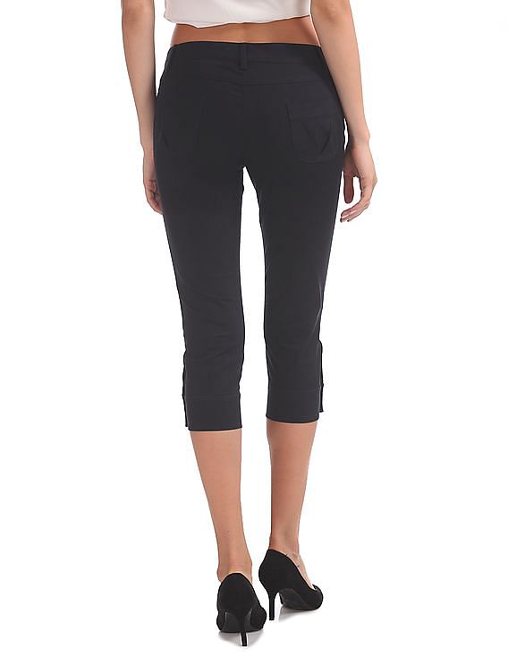 Skinny Fit Cropped Trousers