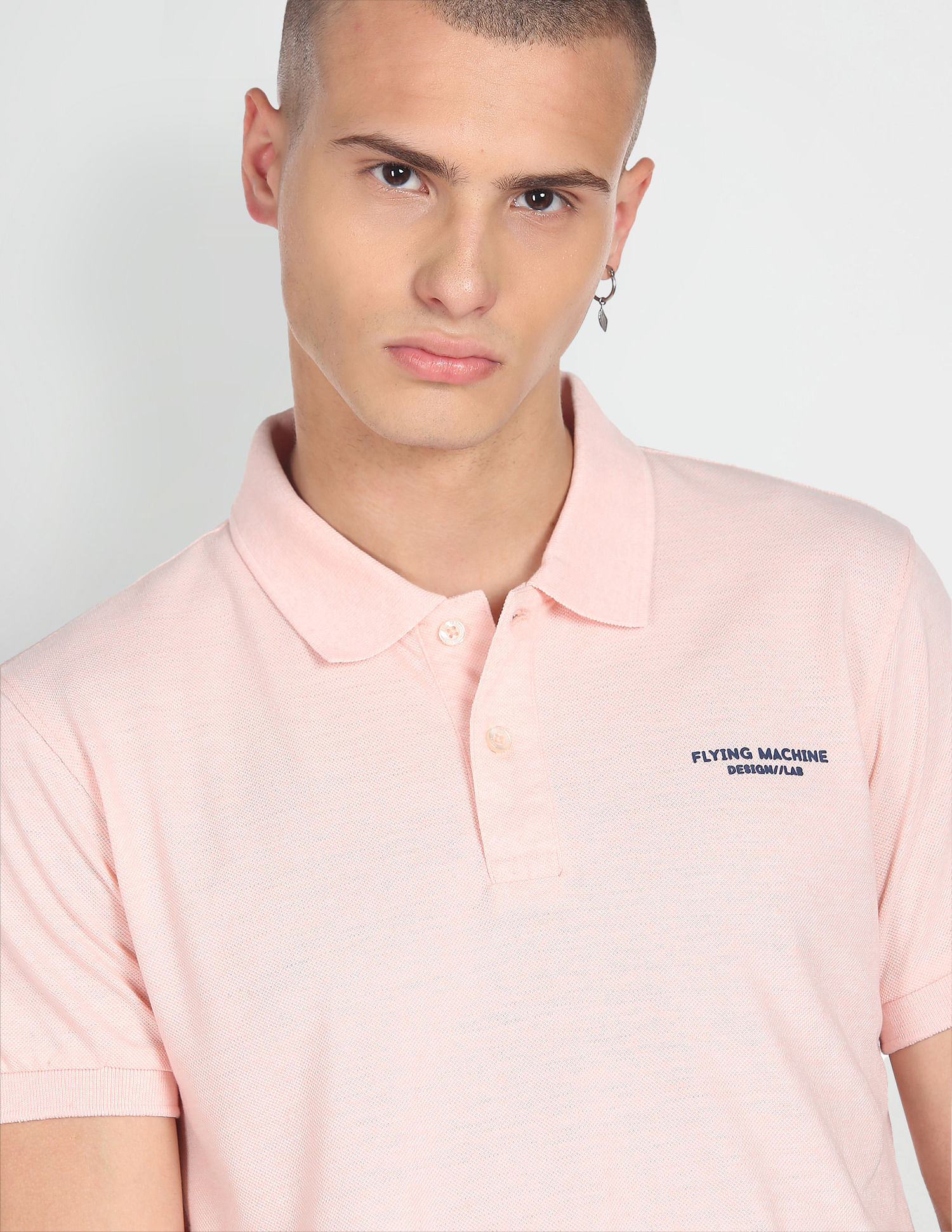 Flying Machine Solid Pique Polo Shirt