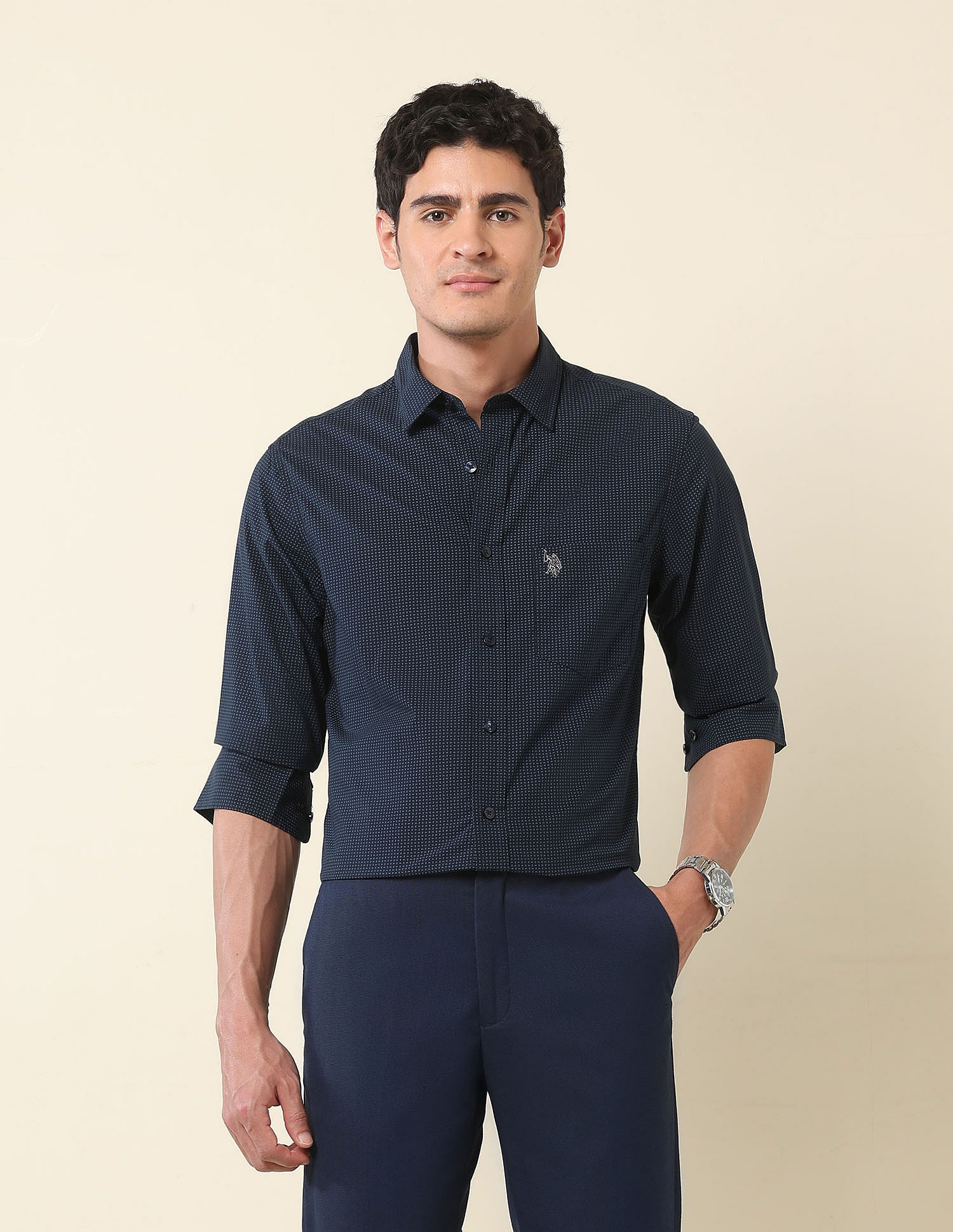 U.S. Polo Assn. Pure Cotton Paisley Printed Shirt