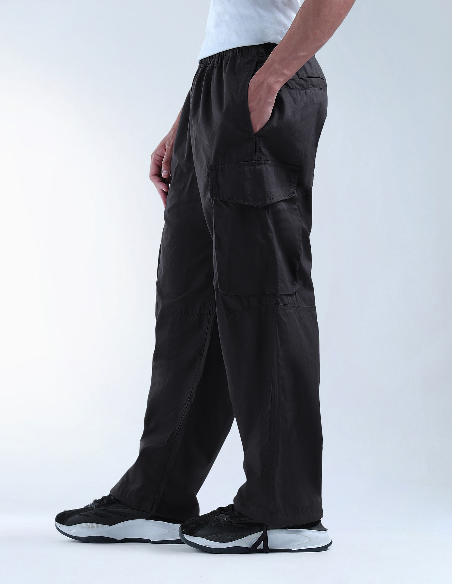 Flying Machine Relaxed Fit Solid Cargos
