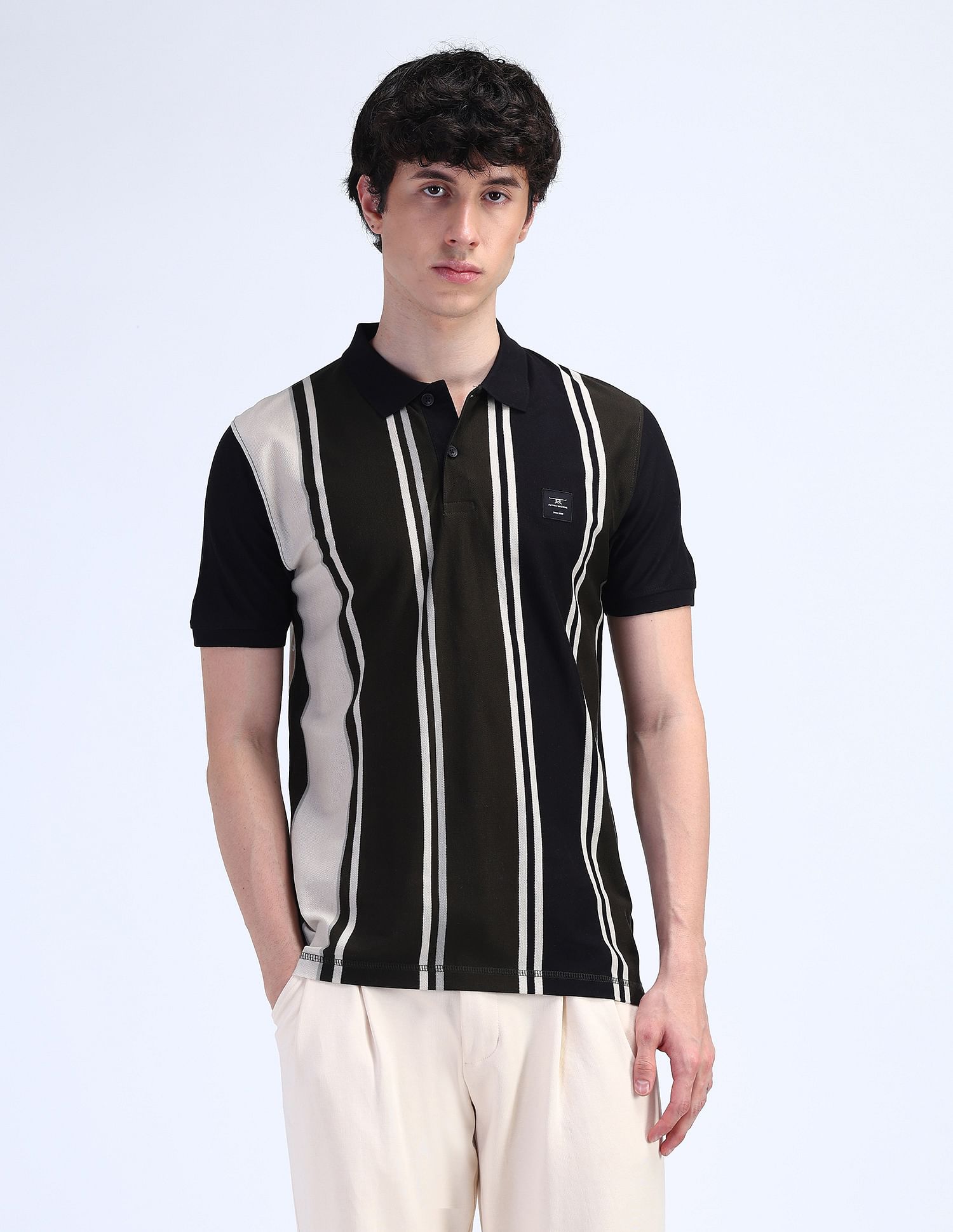 Flying Machine Colour Blocked Regular Polo Shirt