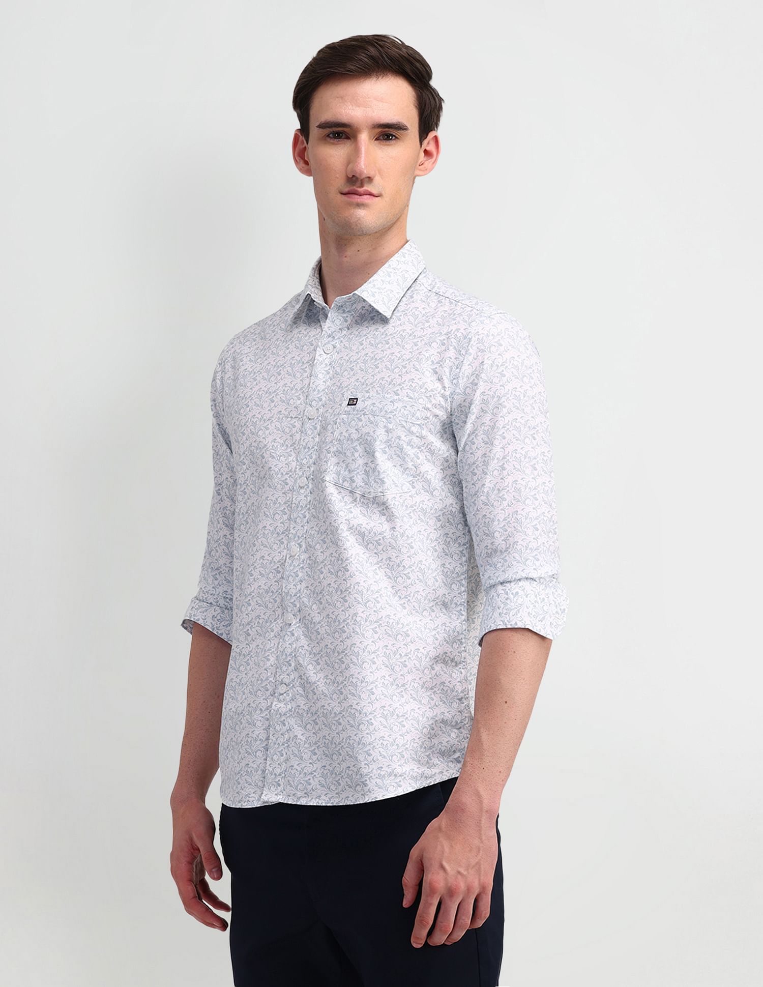 Arrow Sport Abstract Print Cotton Shirt