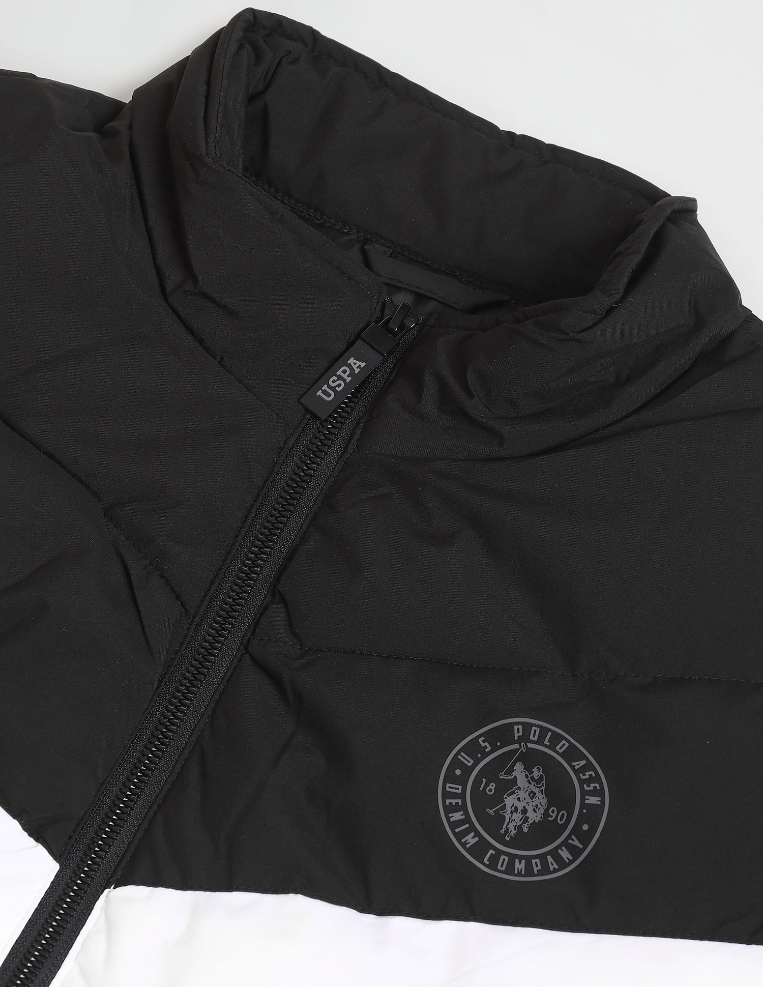 U.S. Polo Assn. Denim Co. High Neck Colour Block Padded Jacket