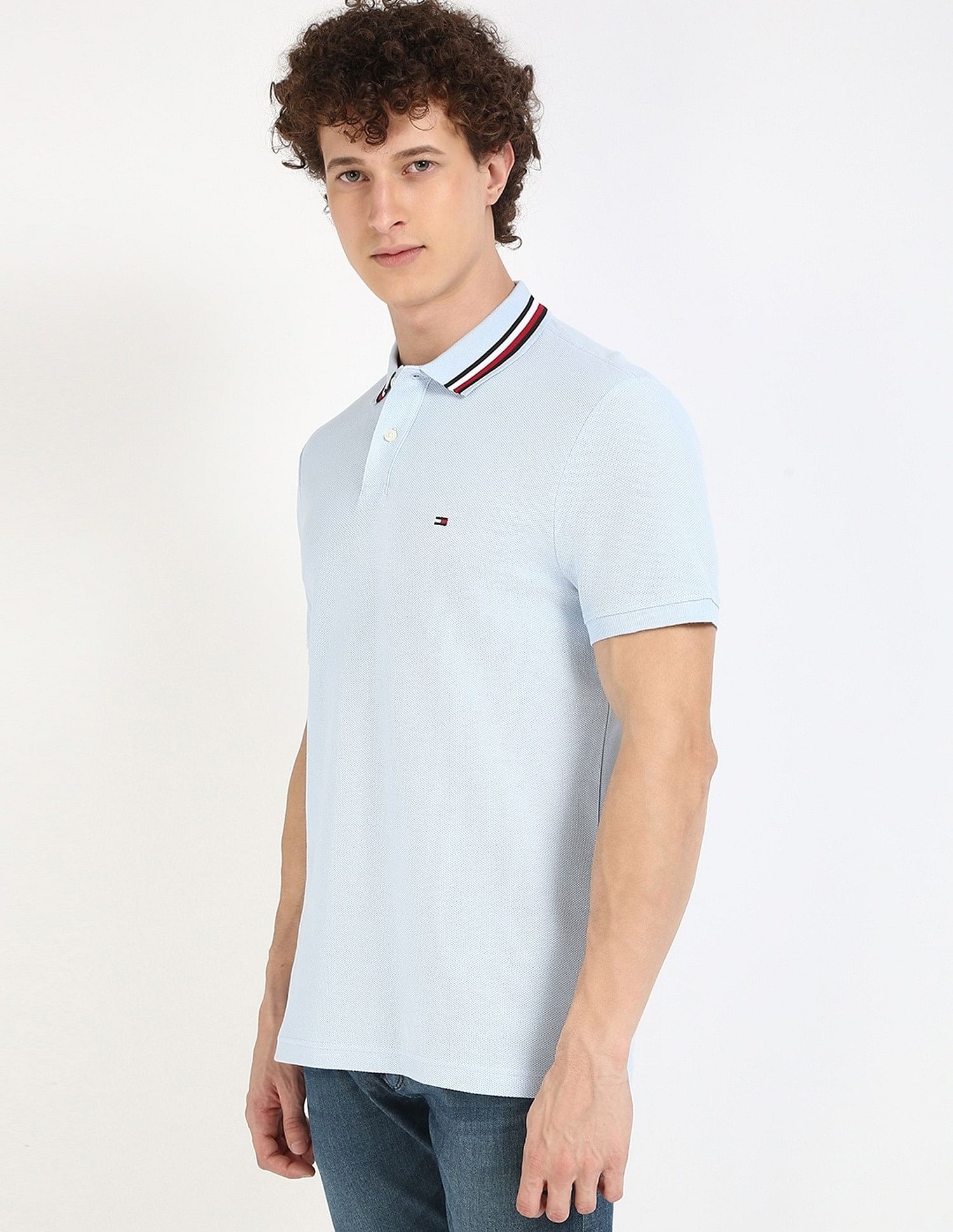 Tommy Hilfiger Solid Regular-Fit Cotton Polo Shirt