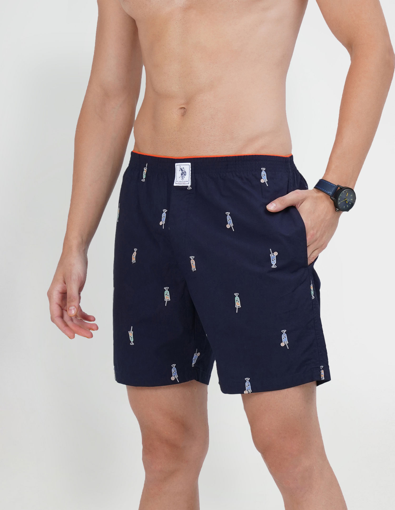 USPA Innerwear Relaxed Fit Printed IYAB Boxers - Pack Of 1