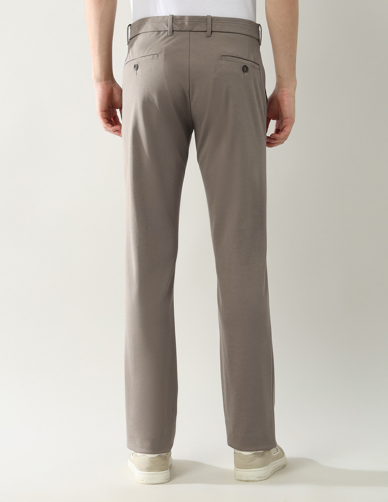 Arrow Newyork Mid Rise Knitted Autoflex Trousers