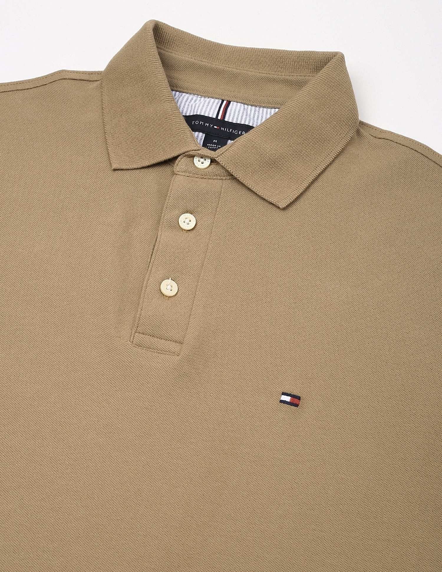 Tommy Hilfiger Solid Slim-Fit Cotton Polo Shirt