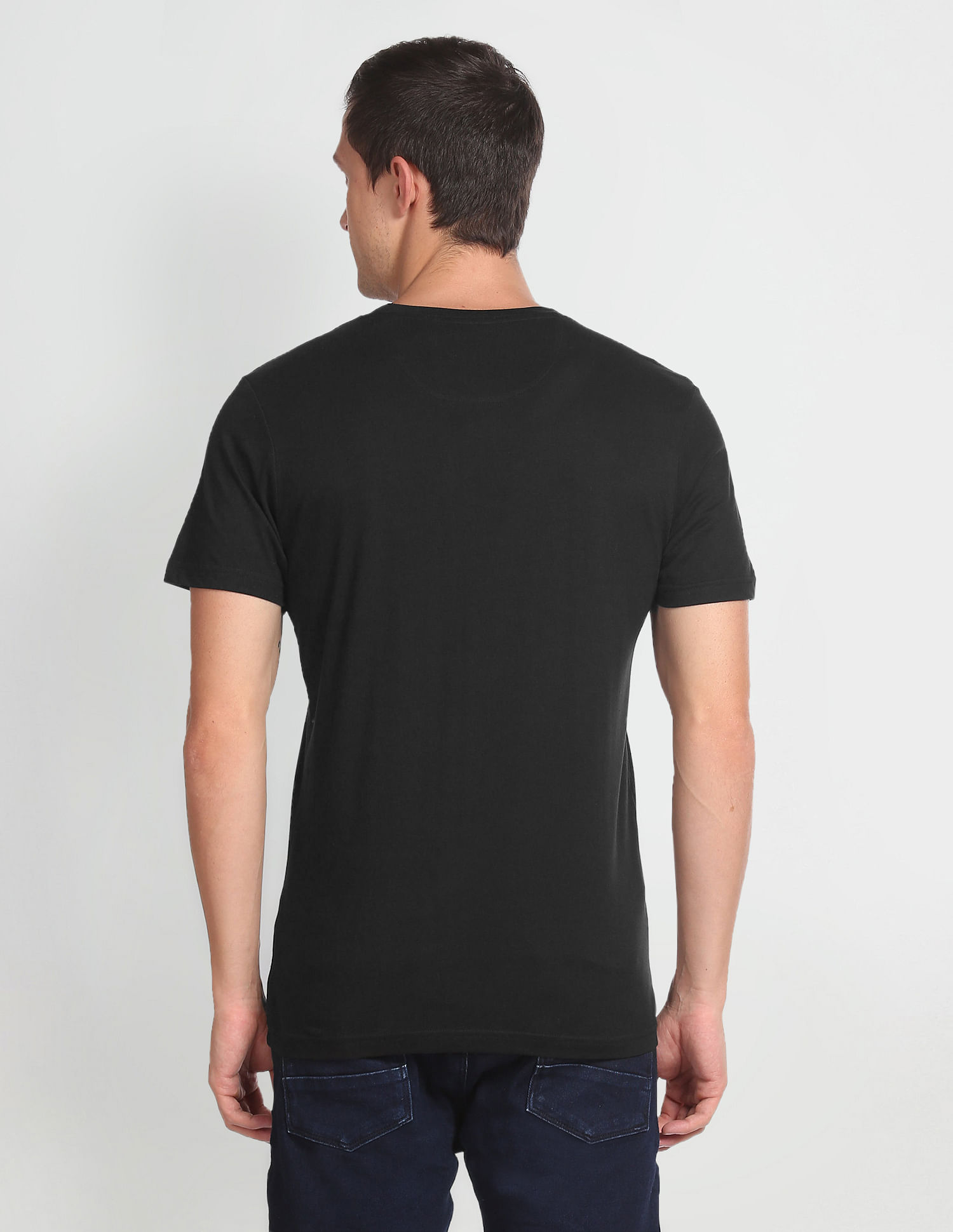 Arrow Sports Solid Cotton T-Shirt