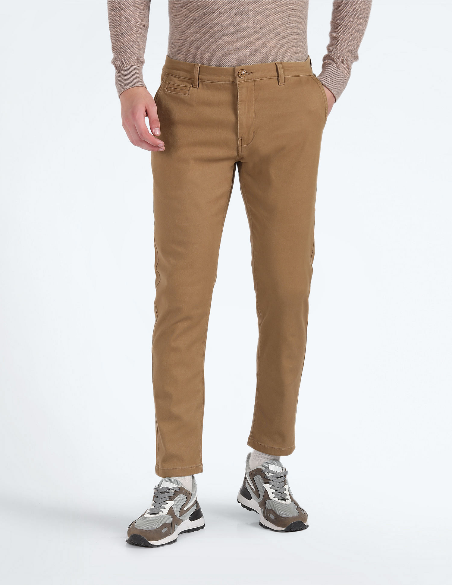 Flying Machine Slash Slim Tapered Twill Trousers