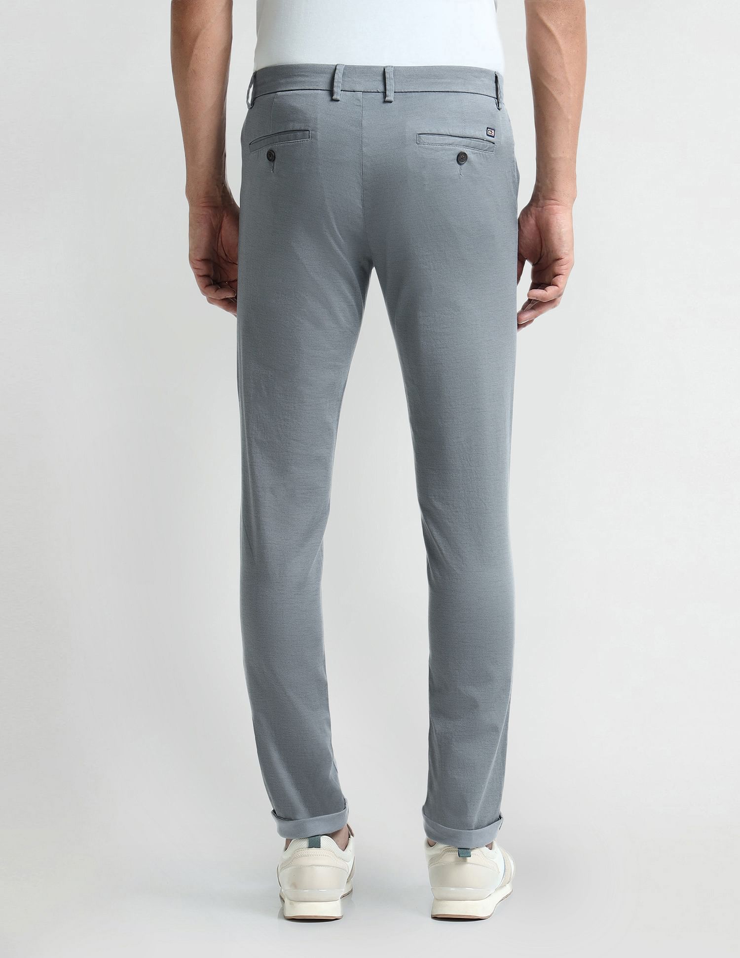Arrow Sport Slim Fit Geometric Patterned Trousers