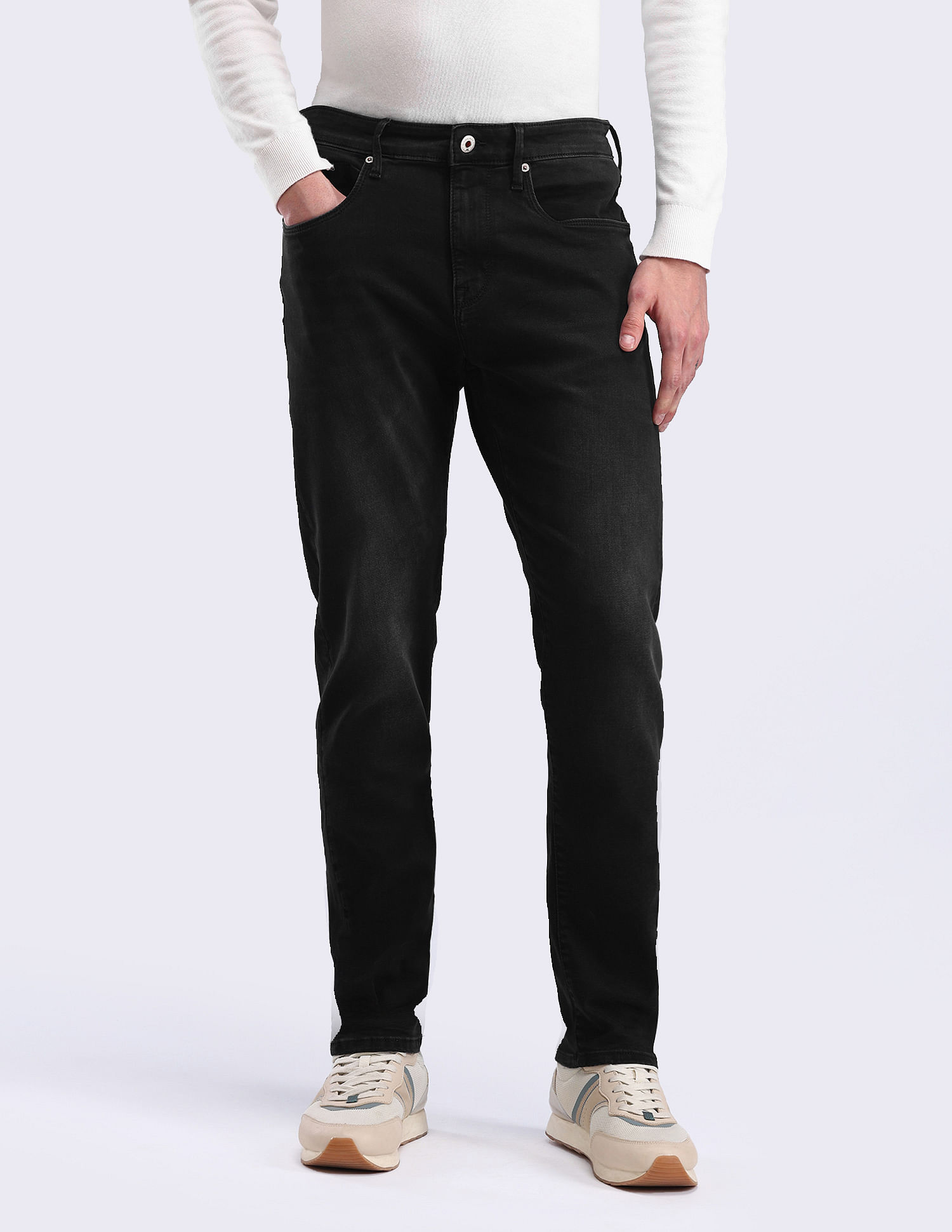 Flying Machine Slash Slim Tapered Jeans