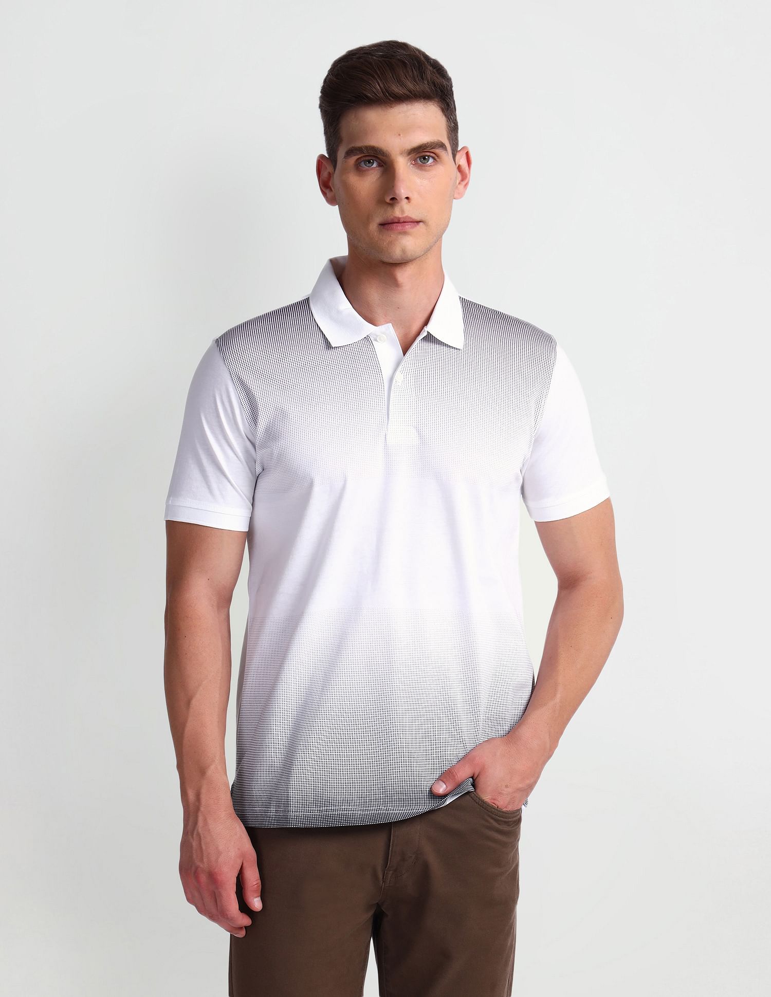 Arrow Newyork Ombre Cotton Polo Shirt