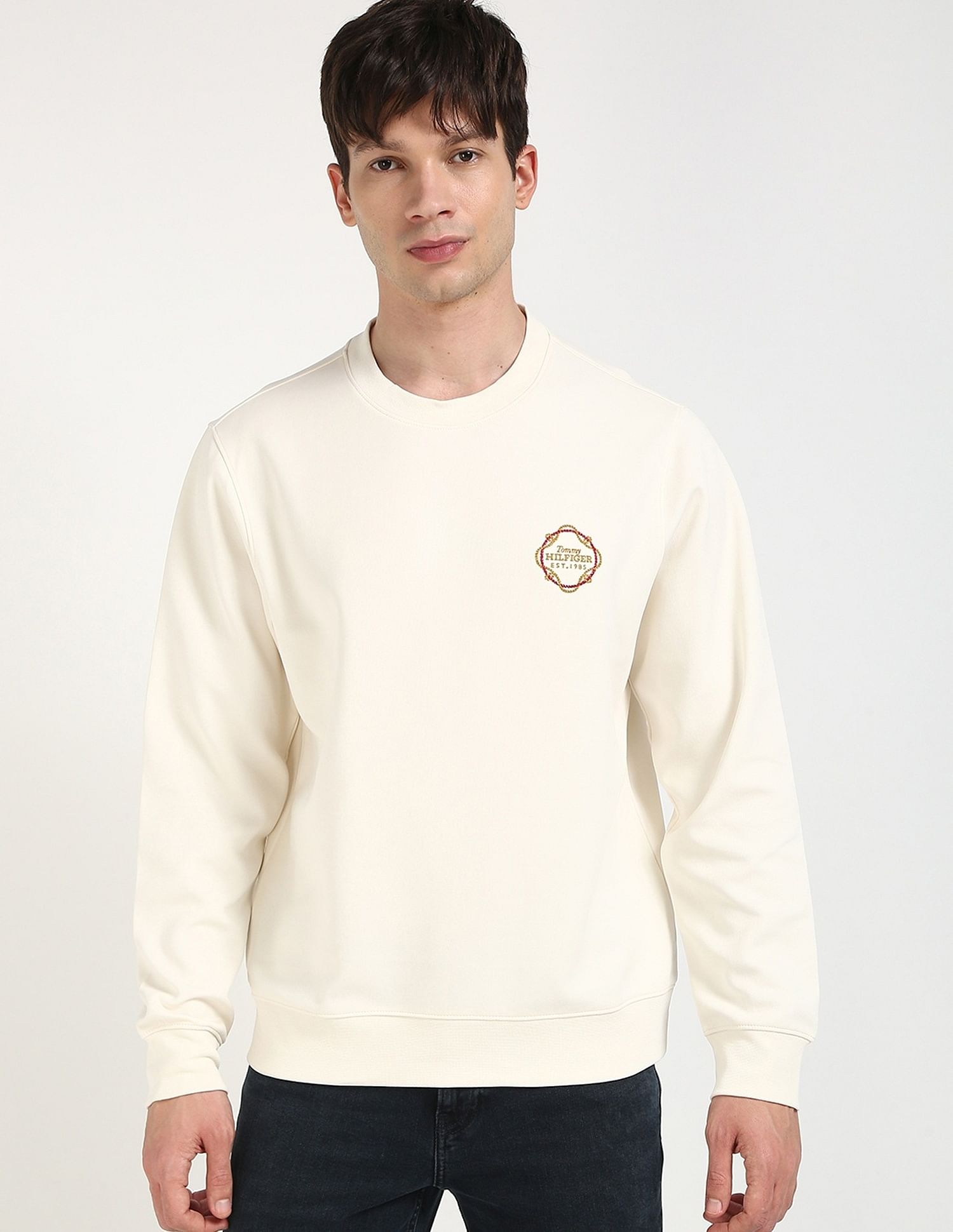 Tommy Hilfiger Embroidered Logo Regular-Fit Cotton Sweatshirt