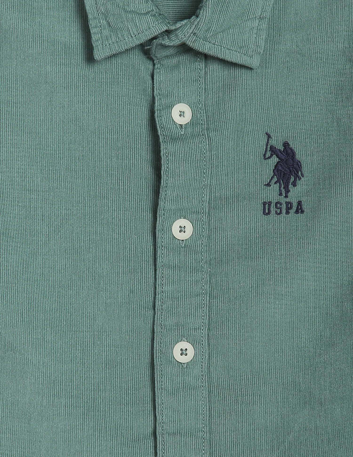 U.S. Polo Assn. Kids Boys Spread Collar Solid Corduroy Shirt