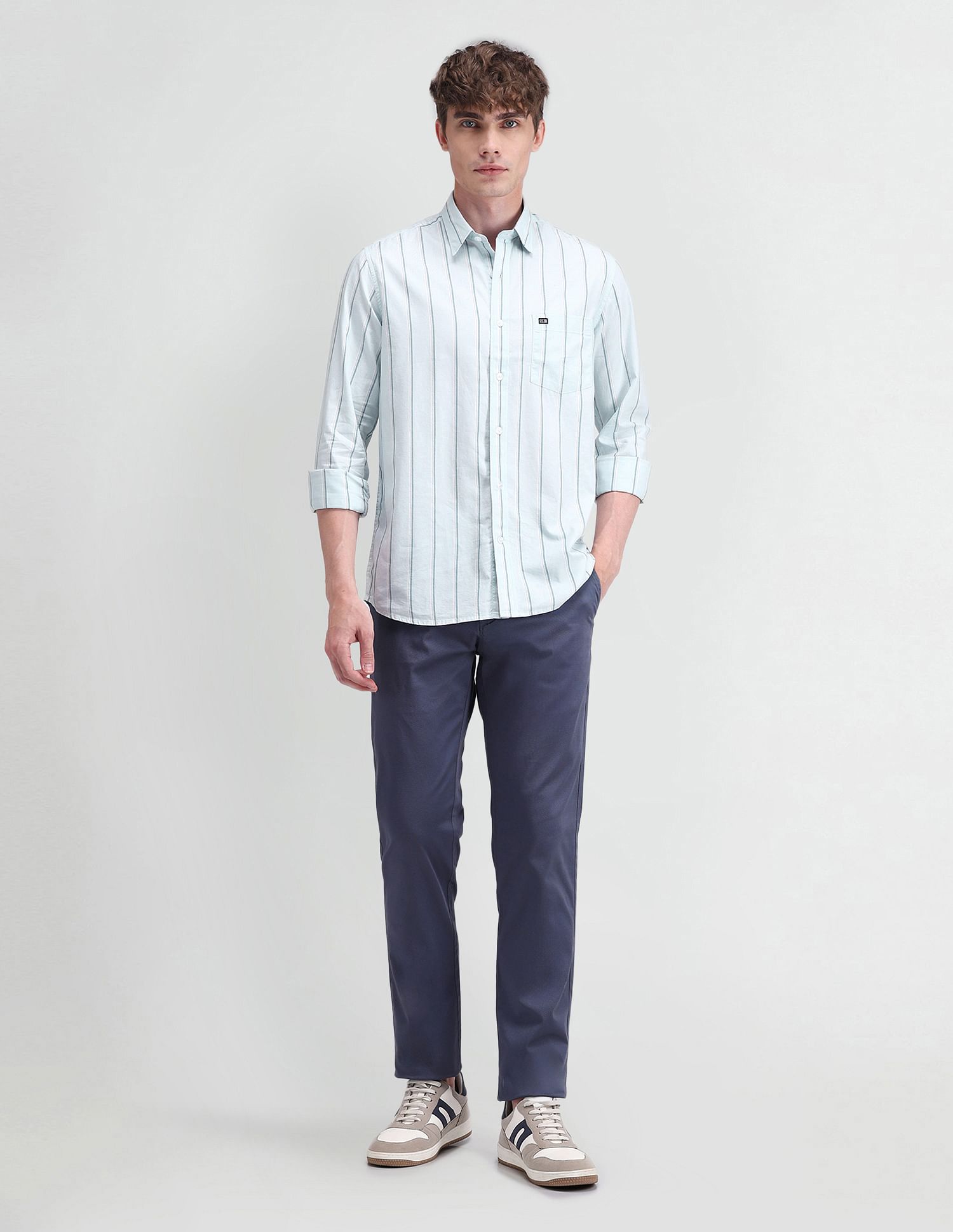 Arrow Sport Brooklyn Fit Vertical Striped Shirt