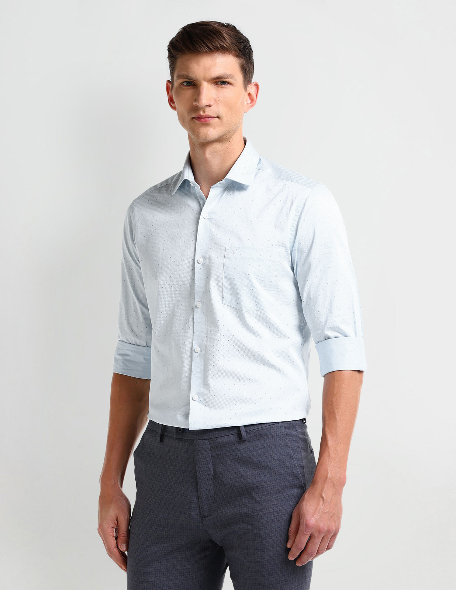 Arrow Manhattan Slim Fit Satin Shirt