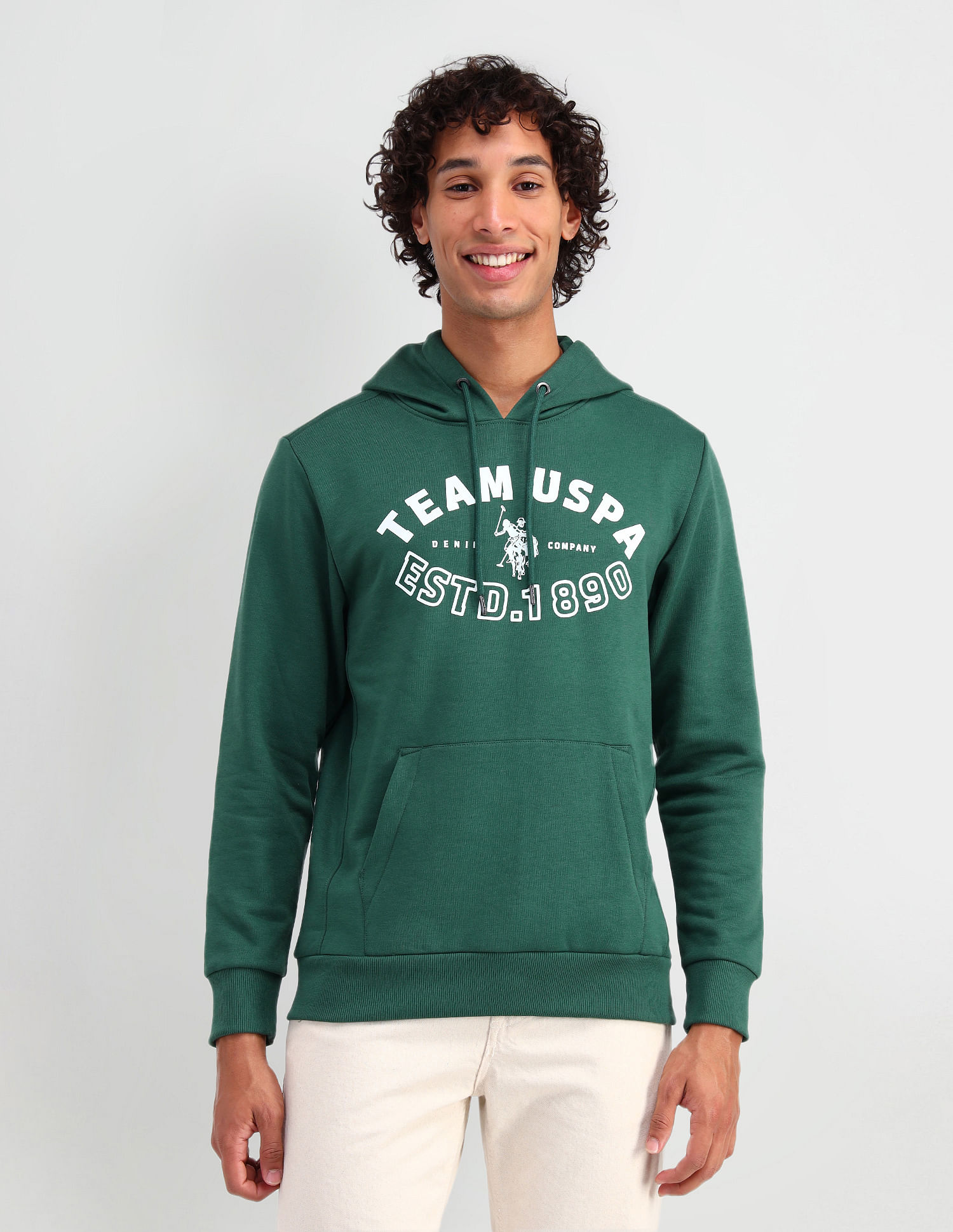 U.S. Polo Assn. Denim Co. Hooded Brand Printed Sweatshirt