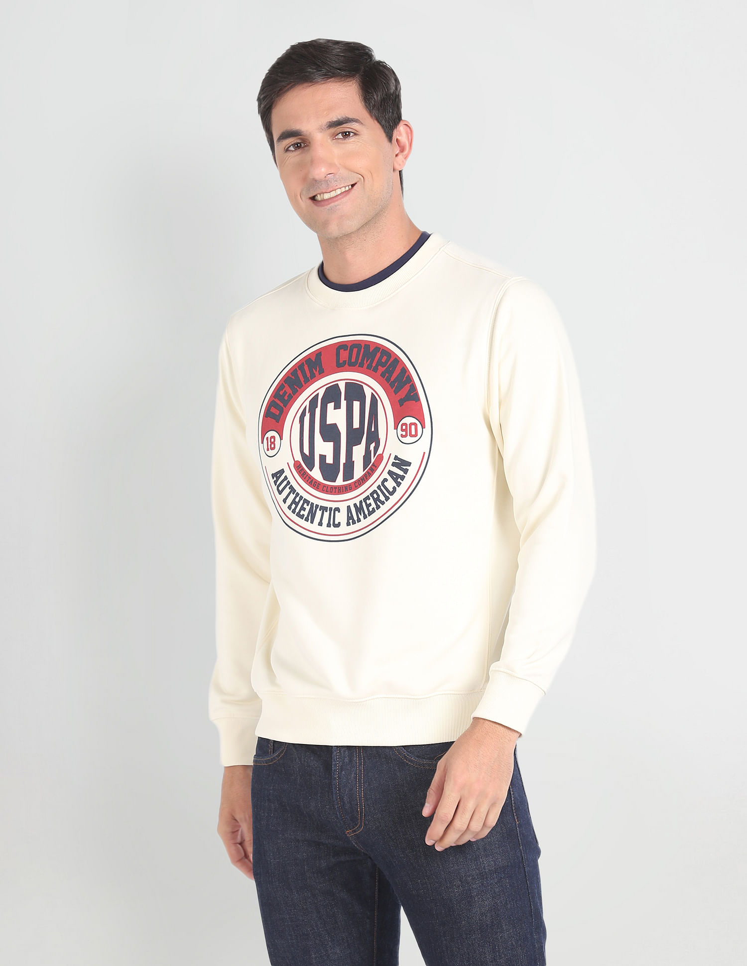U.S. Polo Assn. Denim Co. Circular Logo Cotton Sweatshirt