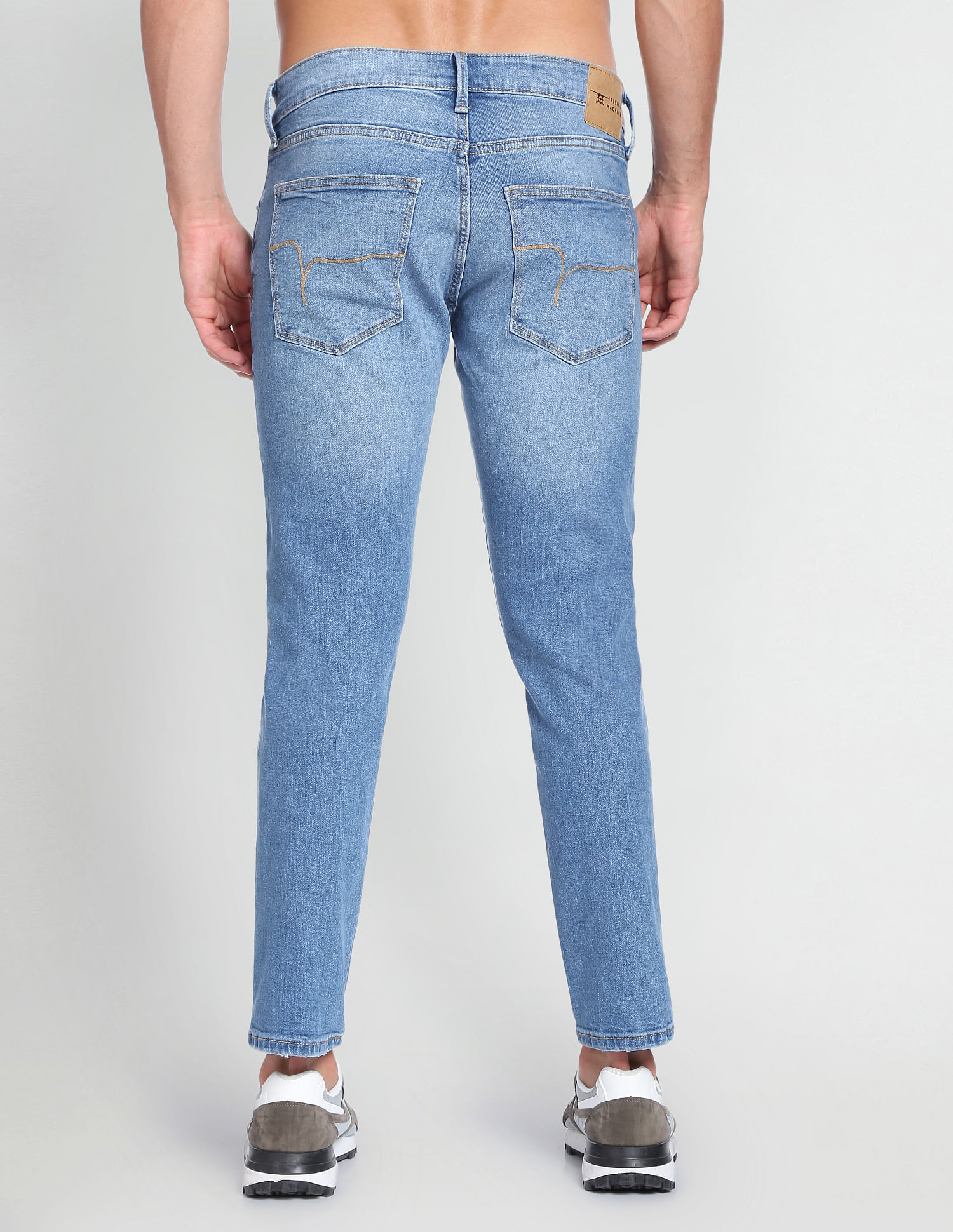 Flying Machine Whiskered Slim Tapered Fit Jeans