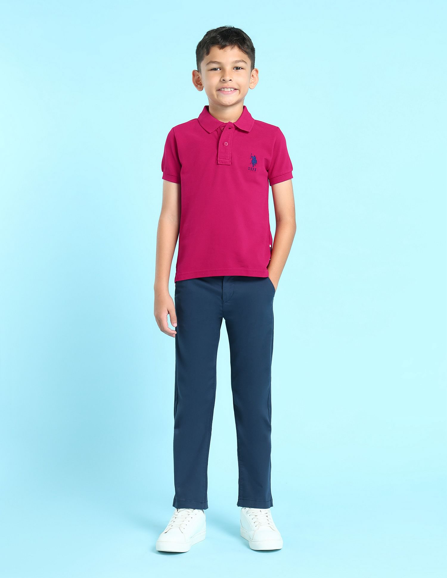 U.S. Polo Assn. Kids Boys Solid Polo Shirt