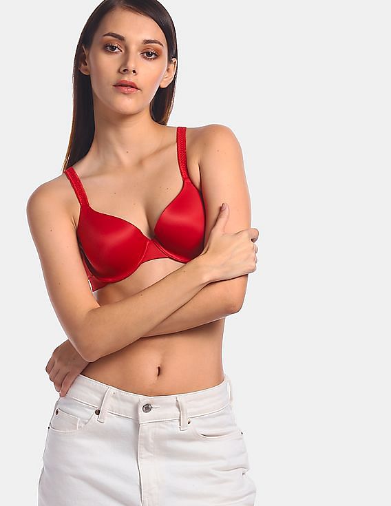 30.0% OFF on CALVIN KLEIN Women's Holiday Cny Micro Lightly Lined Bralette  Red