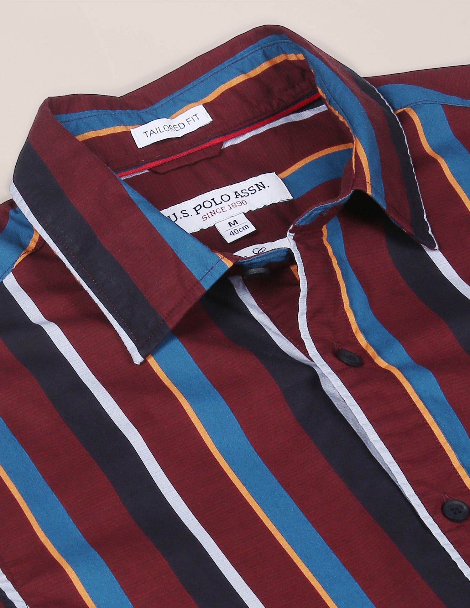U.S. Polo Assn. Pure Cotton Striped Casual Shirt