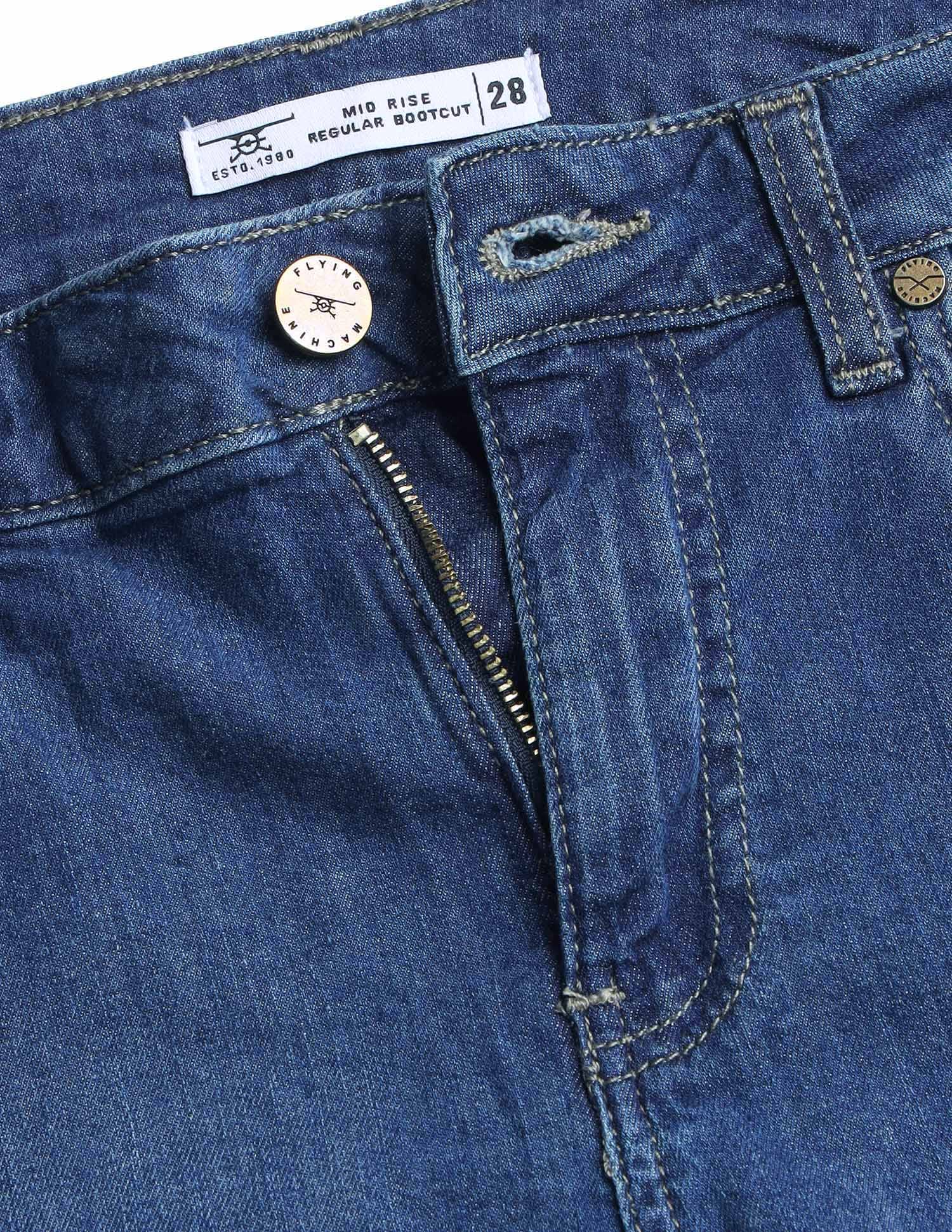 Buy Flying Machine Women Mid Rise Bootcut Fit Jeans - NNNOW.com