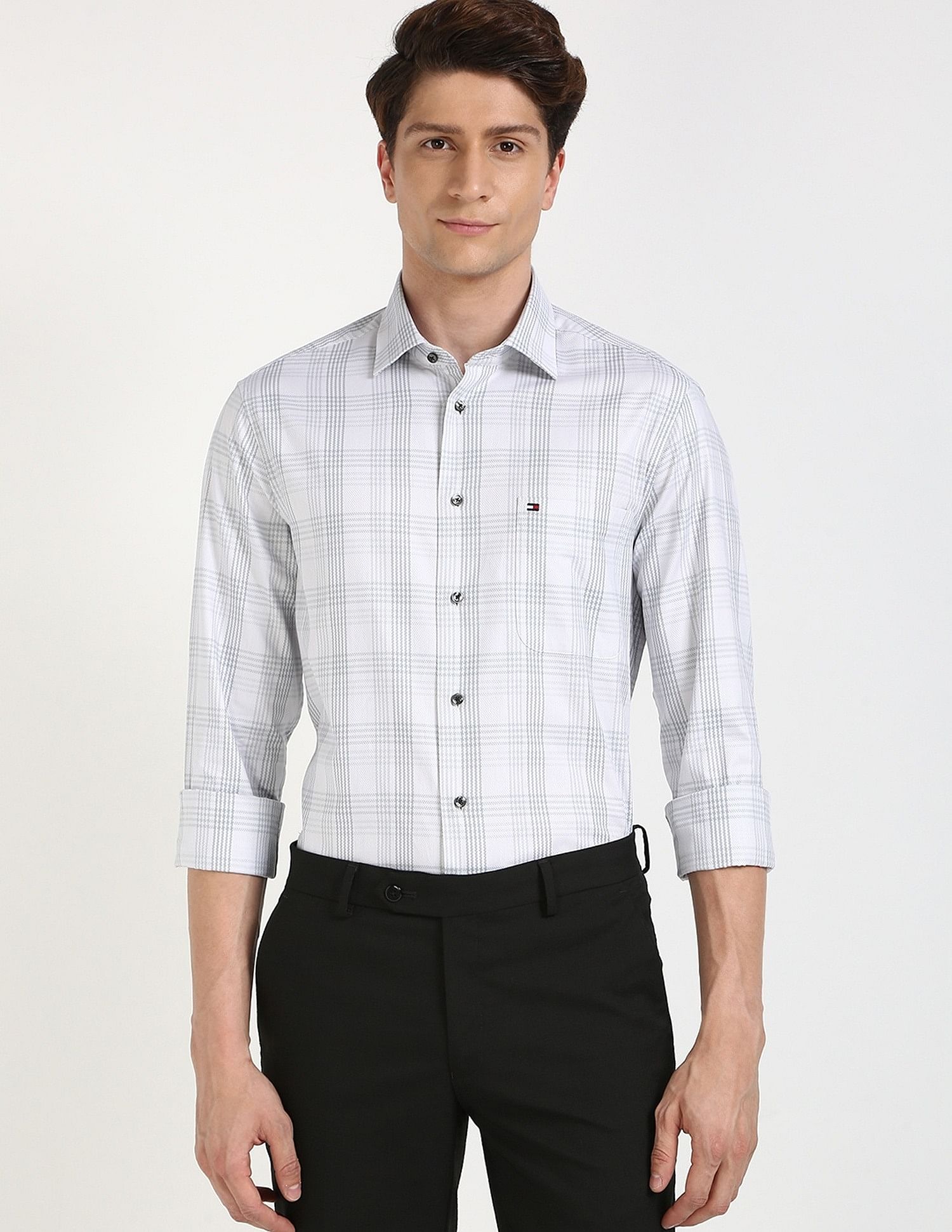 Tommy Hilfiger Checks Regular-Fit Cotton Shirt