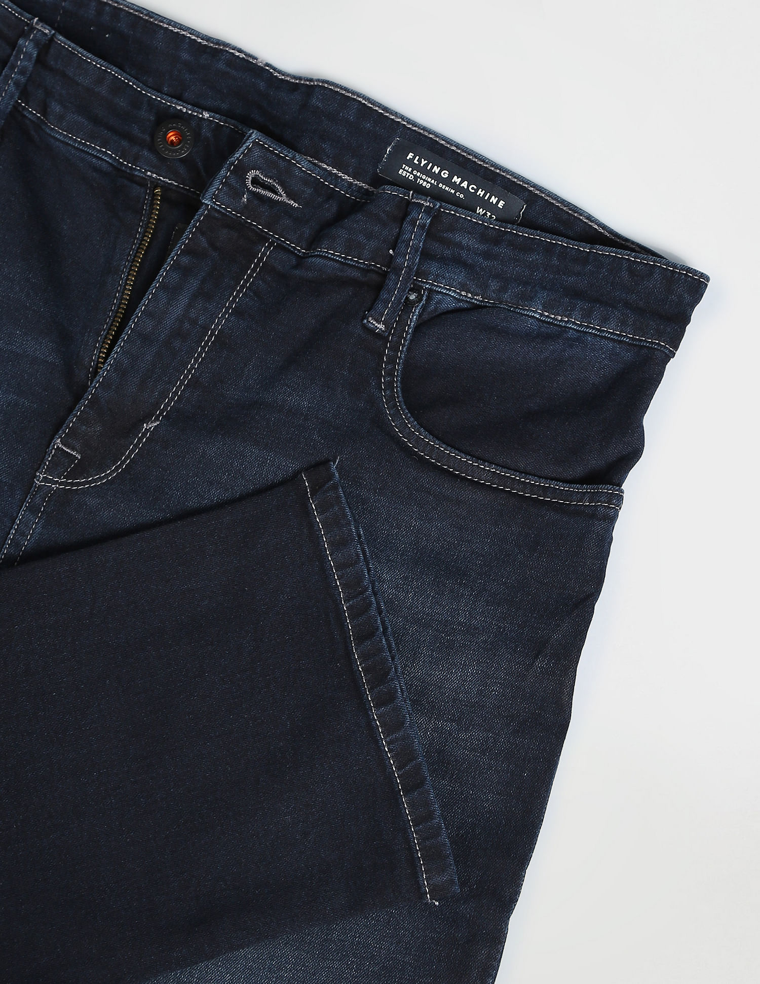 Flying Machine F-Jango Relaxed Straight Fit Mid Rise Jeans