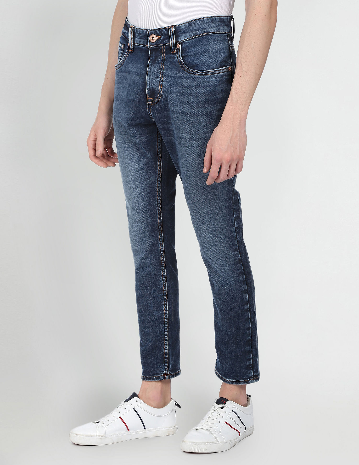 U.S. Polo Assn. Denim Co. Henry Cropped Fit Blue Jeans