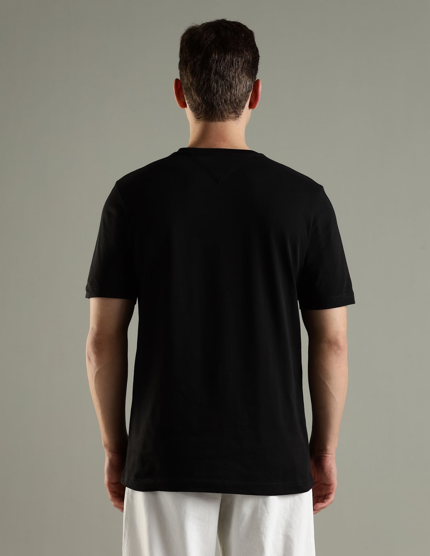 Tommy Hilfiger Embroidered Logo Regular Fit Cotton T-Shirt