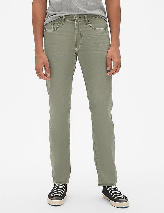 Buy GAP Men Green Wearlight Slim Jeans With GapFlex 