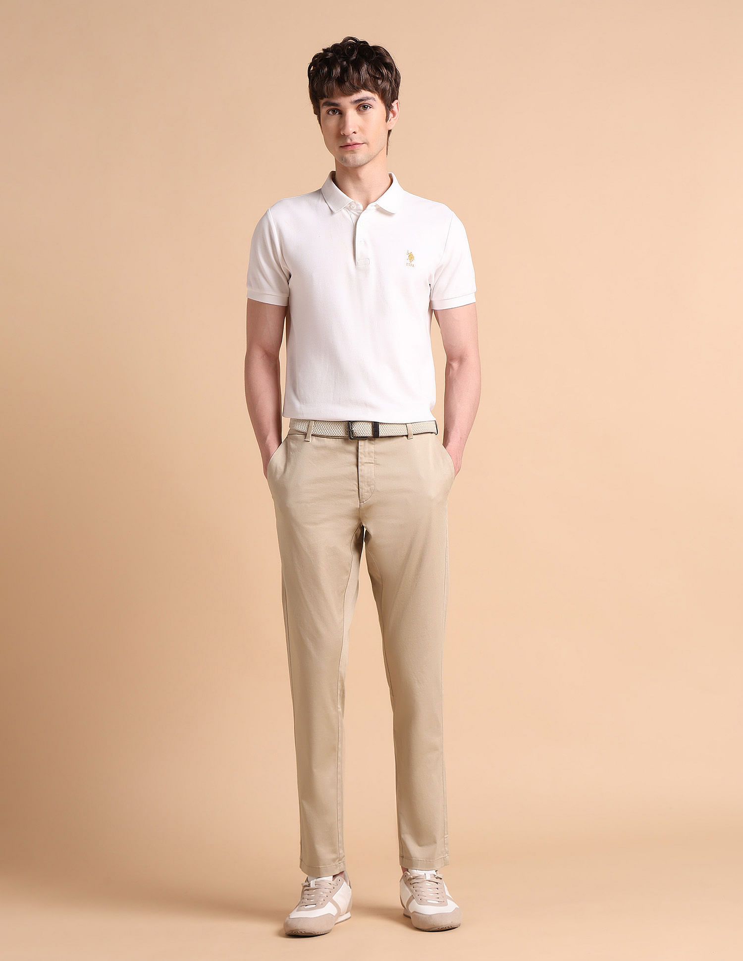 U.S. Polo Assn. Super Slim Fit Satin Chinos