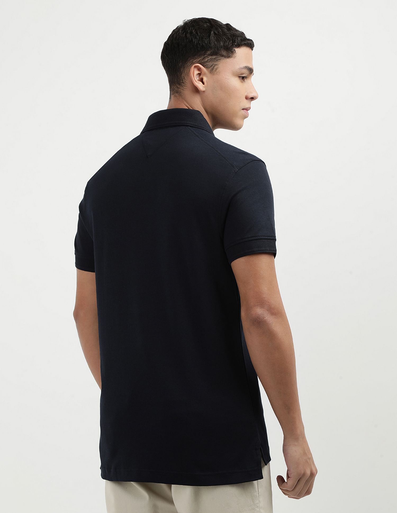 Tommy Hilfiger Solid Logo Slim Fit Polo Shirt