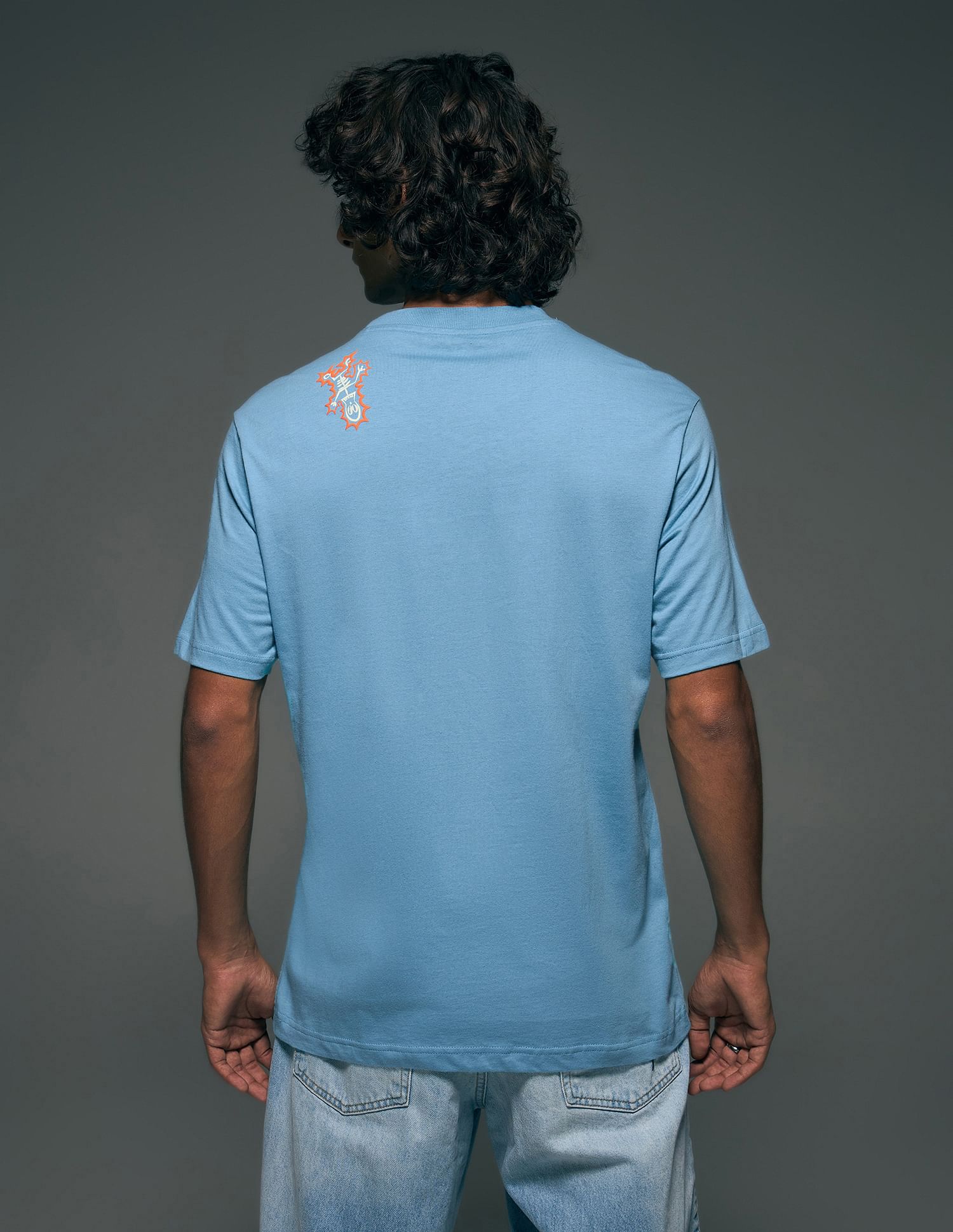 Flying Machine Graphic Printed  Pure Cotton Relaxed Fit T-shirt