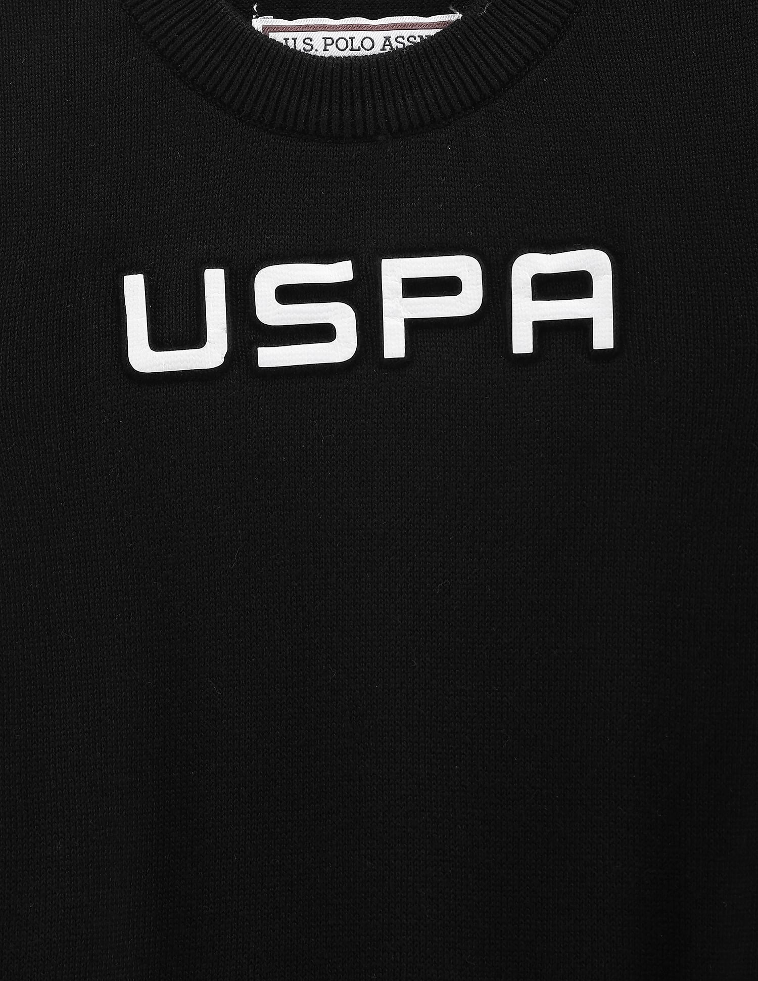 U.S. Polo Assn. Kids Boys Embossed Logo Cotton Sweater