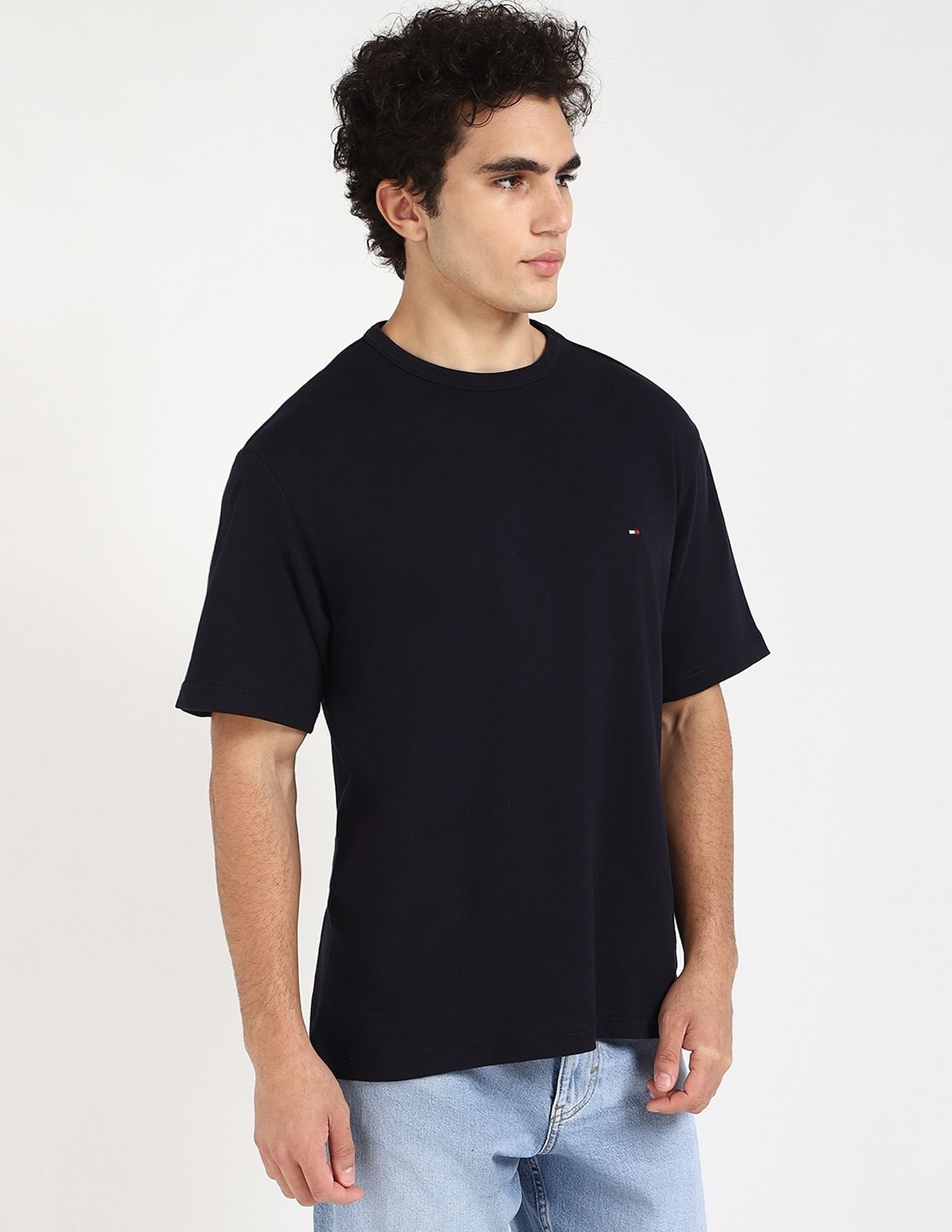 Tommy Hilfiger Solid Relaxed-Fit Cotton T-Shirt