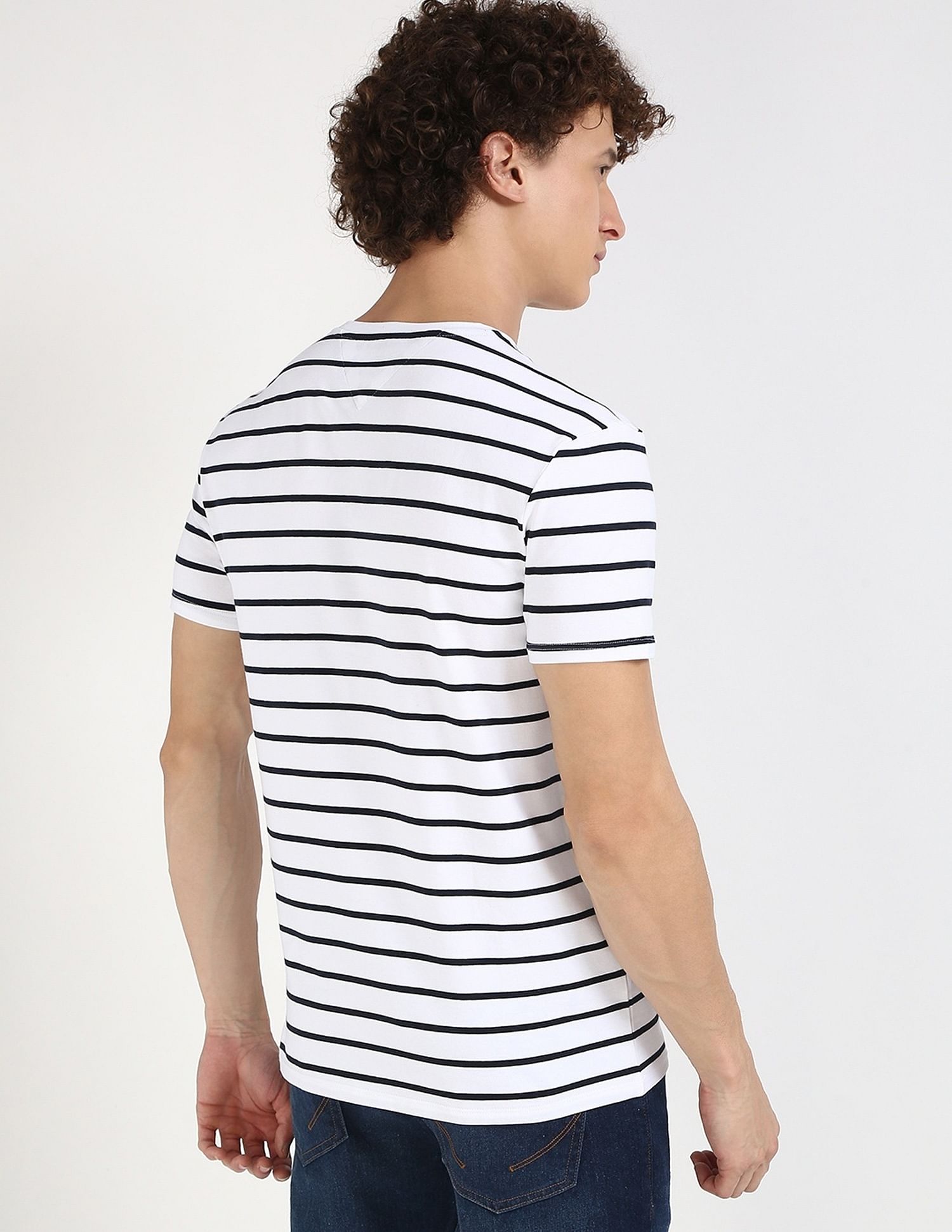 Tommy Hilfiger Striped Slim-Fit Cotton T-Shirt