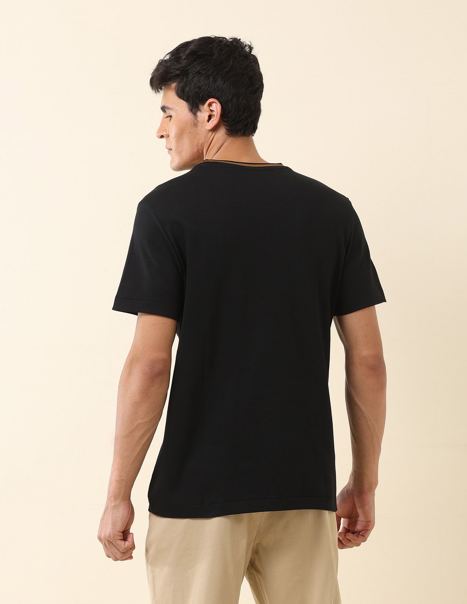 U.S. Polo Assn. Brand Embroidered Modern Monochrome T-Shirt