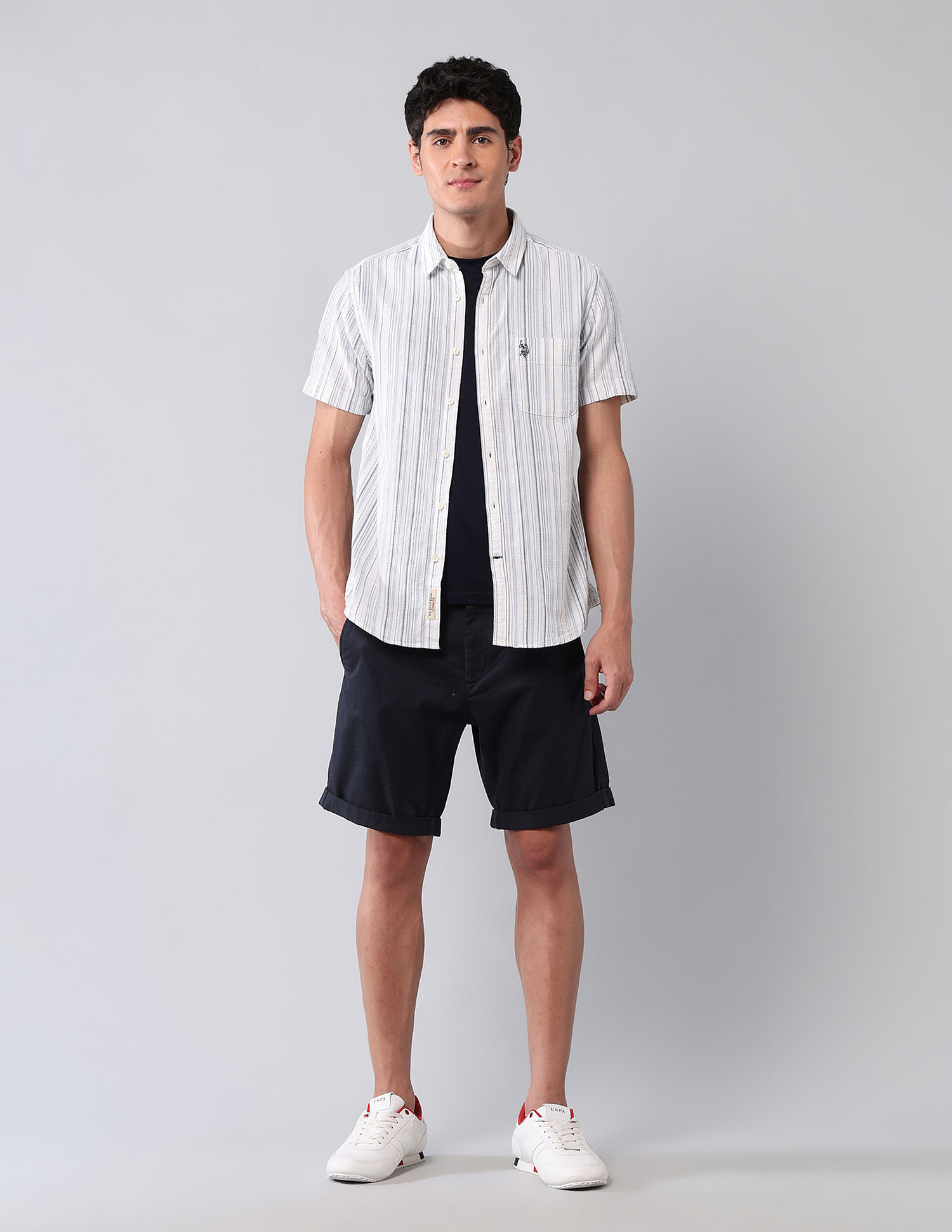 U.S. Polo Assn. Denim Co. Vertical Striped Pure Cotton Shirt