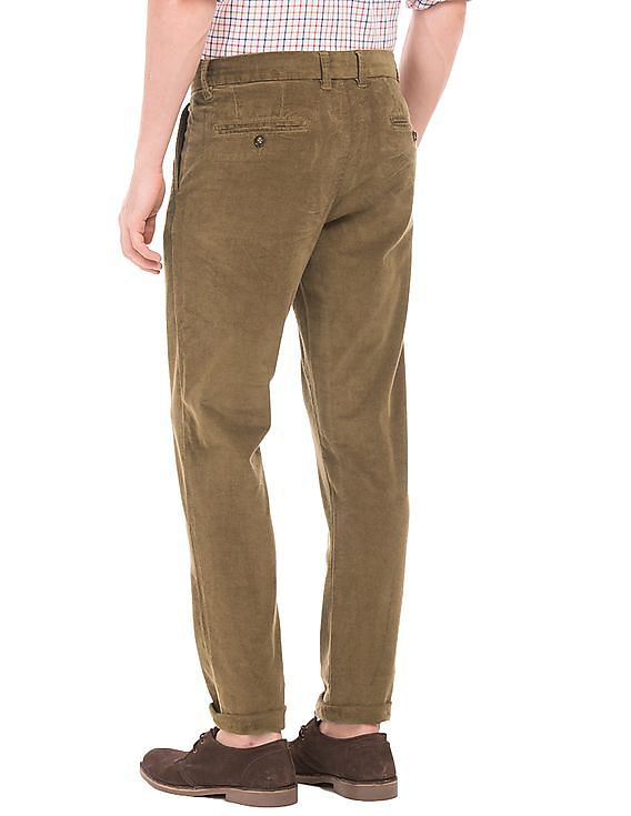 Buy Arrow Men Slim Fit Corduroy Trousers - NNNOW.com