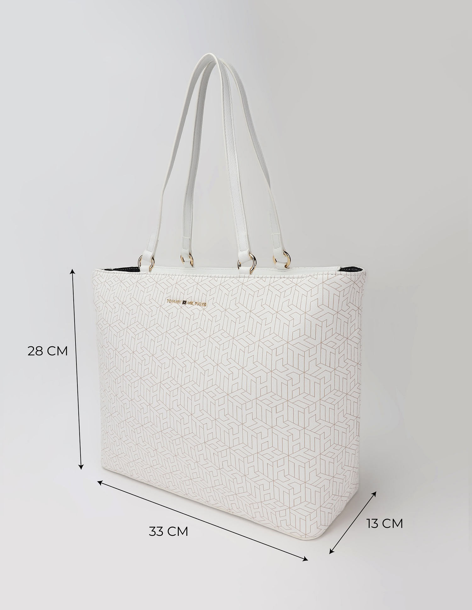 Tommy Hilfiger Logo Beige Pu Tote Bag