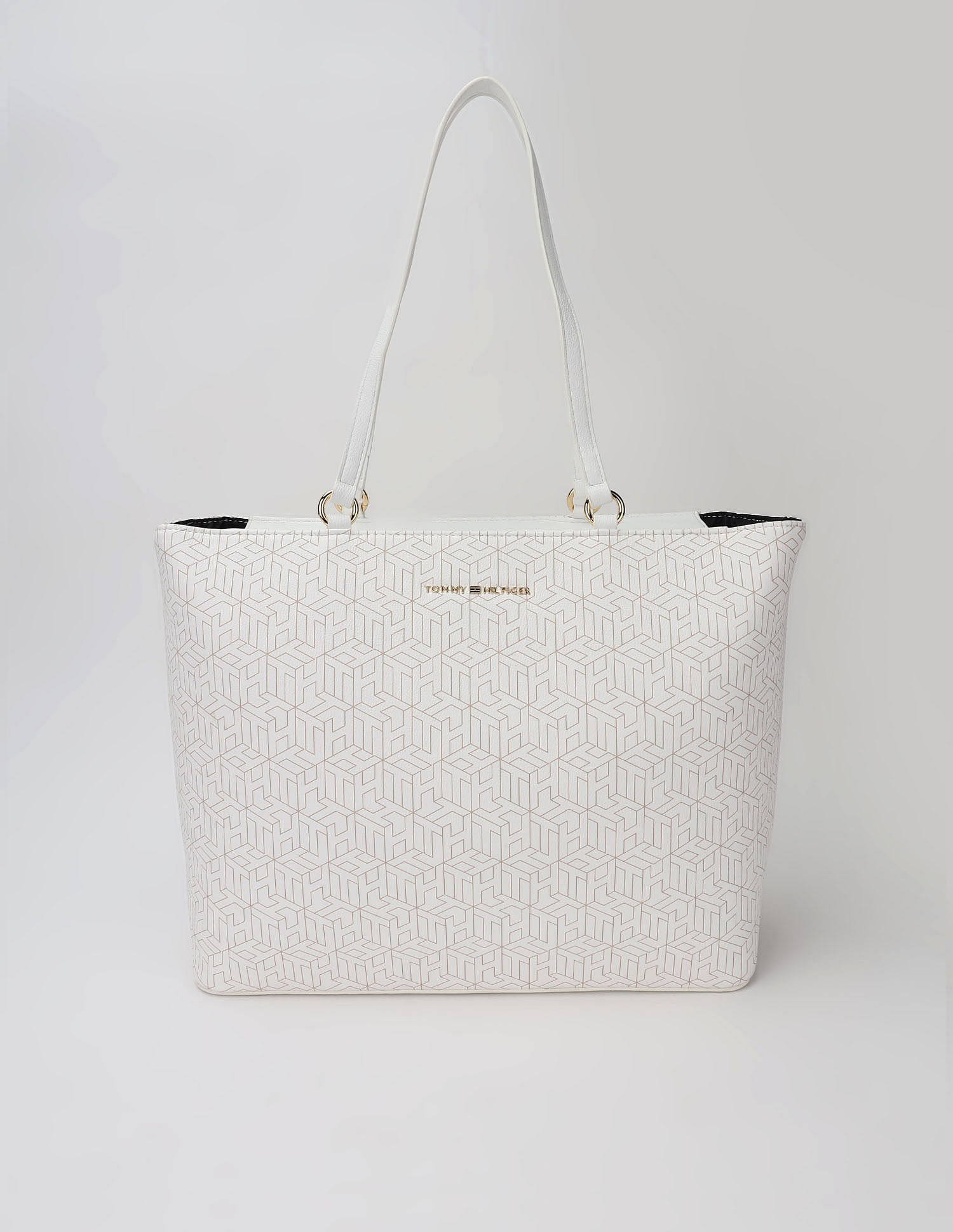 Tommy Hilfiger Logo Beige Pu Tote Bag