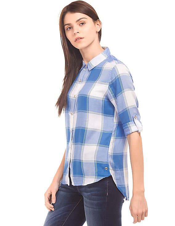 U.S. Polo Assn. Women Regular Fit Plaid Shirt