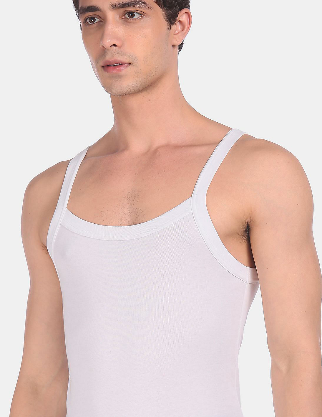 USPA Innerwear Round Neck Cotton I636 Vest - Pack Of 1