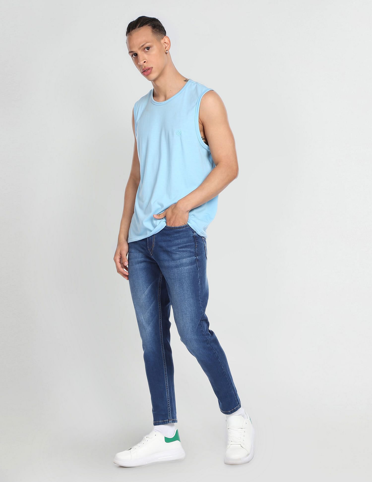 Flying Machine Mankle Slim Tapered Fit Stone Wash Jeans