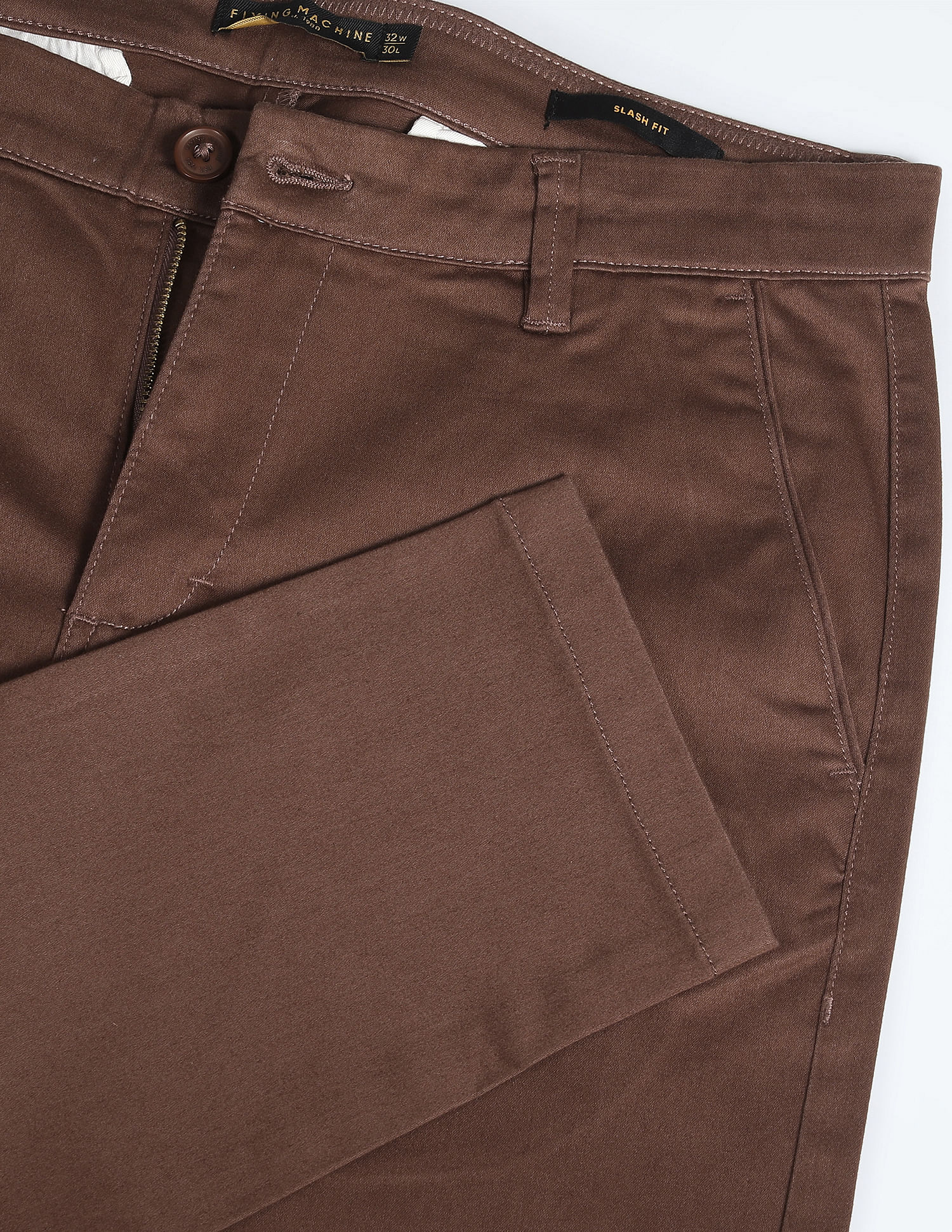 Flying Machine Slash Slim Tapered Solid Trousers
